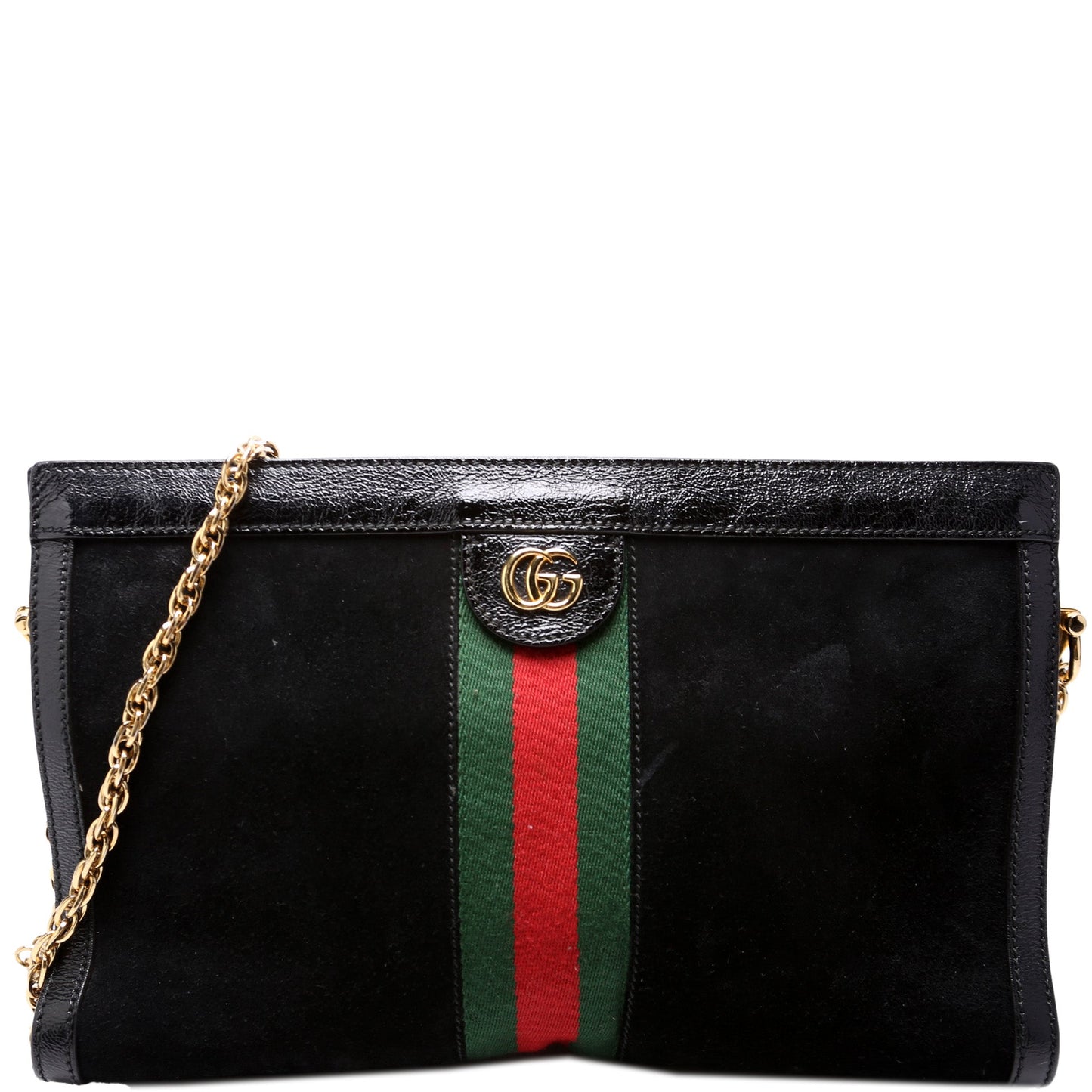 Gucci Ophidia Web Suede Medium Shoulder Bag
