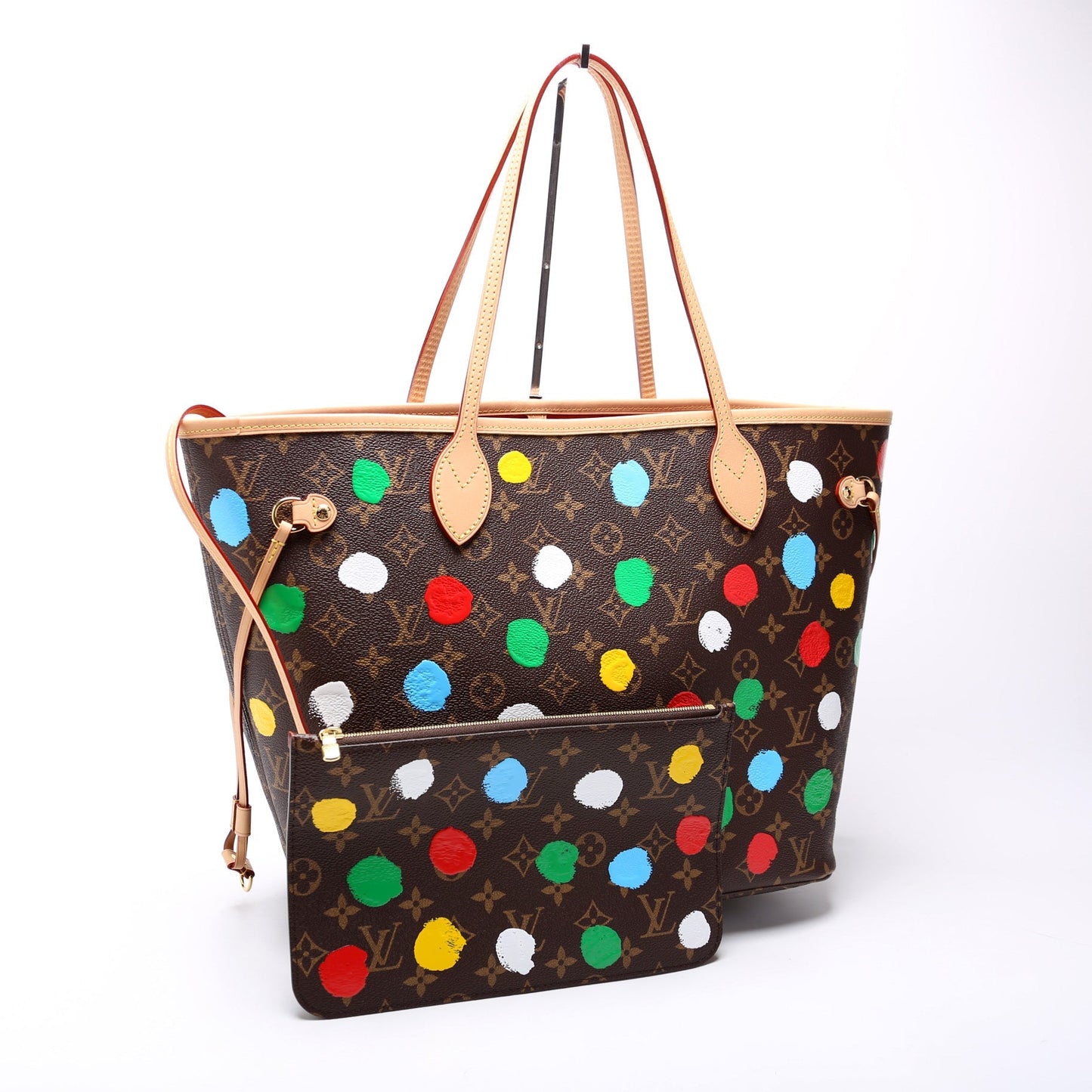 Louis Vuitton Neverfull W MM Painted Dots Wallet Case