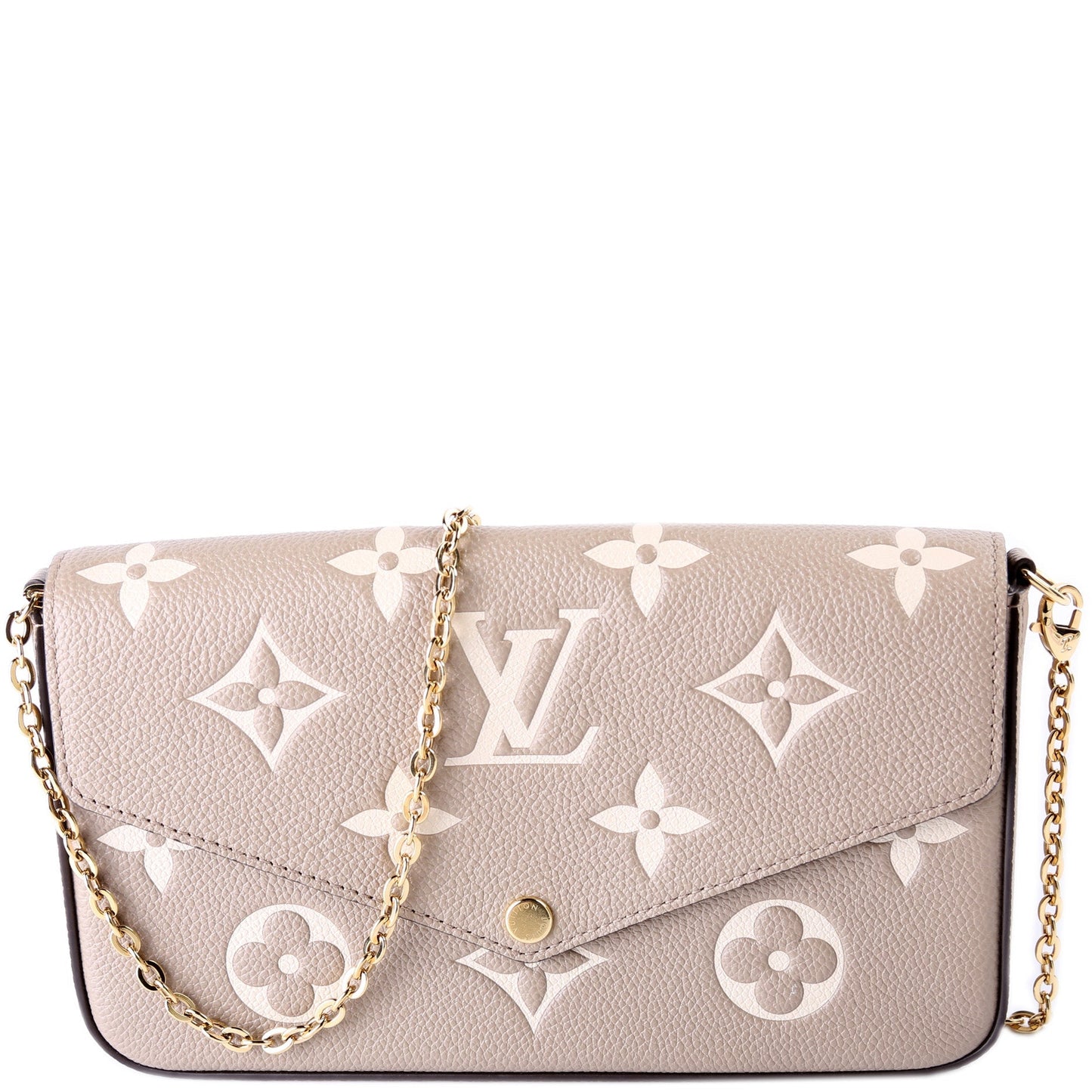 Louis Vuitton Pochette Felicie Bicolor Empreinte Clutch Bag Empreinte 5