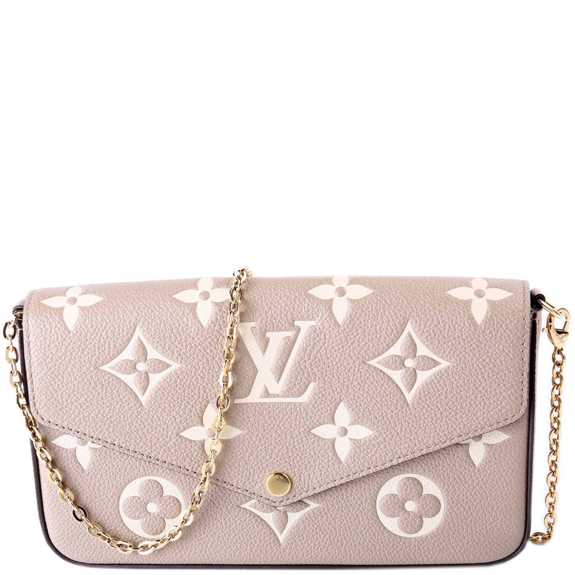 Louis Vuitton Pochette Felicie Bicolor Empreinte Clutch Bag Empreinte 5
