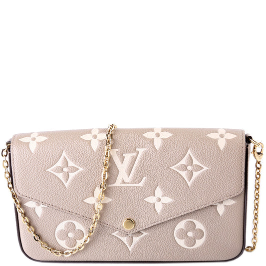 Louis Vuitton Pochette Felicie Bicolor Empreinte Clutch Bag Empreinte 5