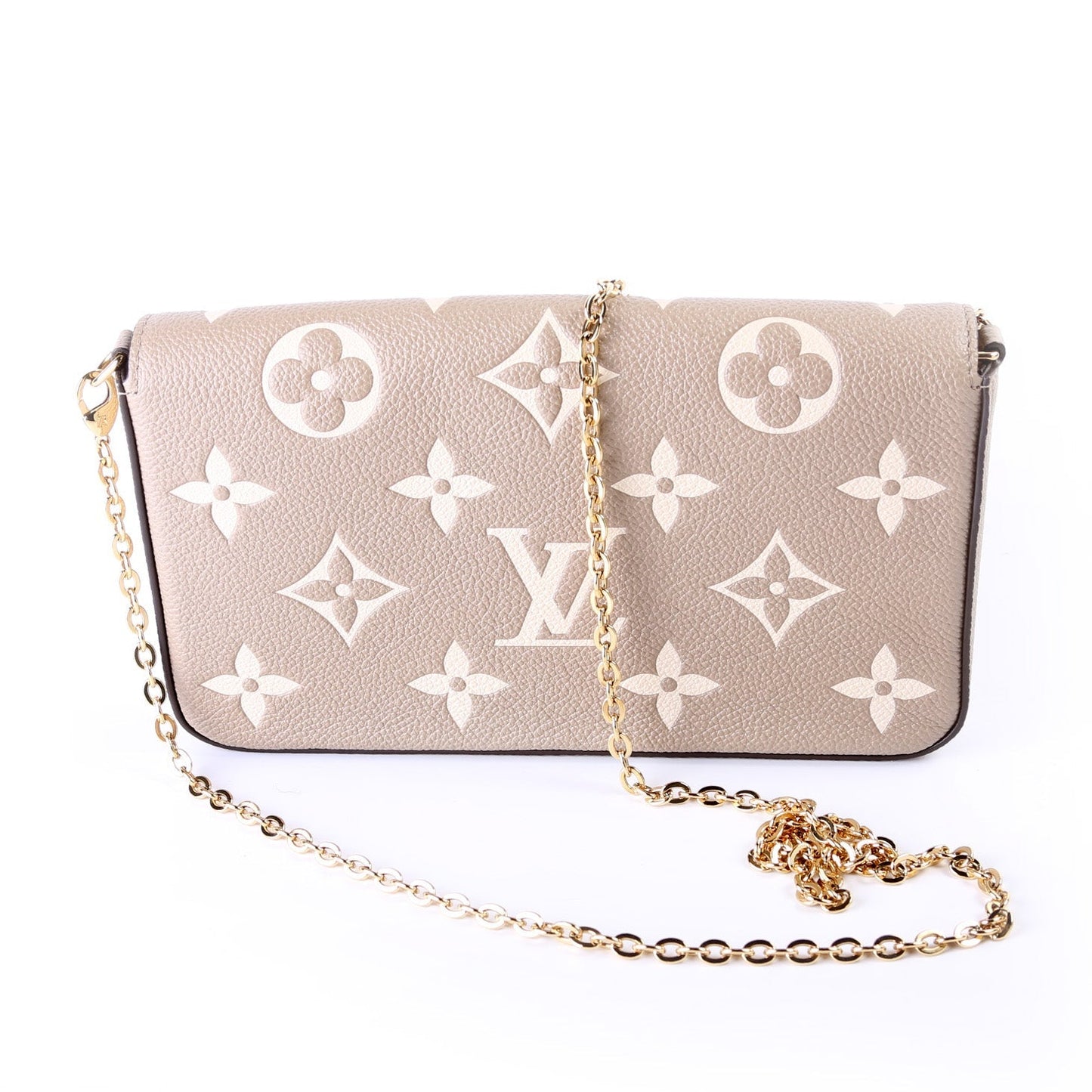 Louis Vuitton Pochette Felicie Bicolor Empreinte Clutch Bag Empreinte 5