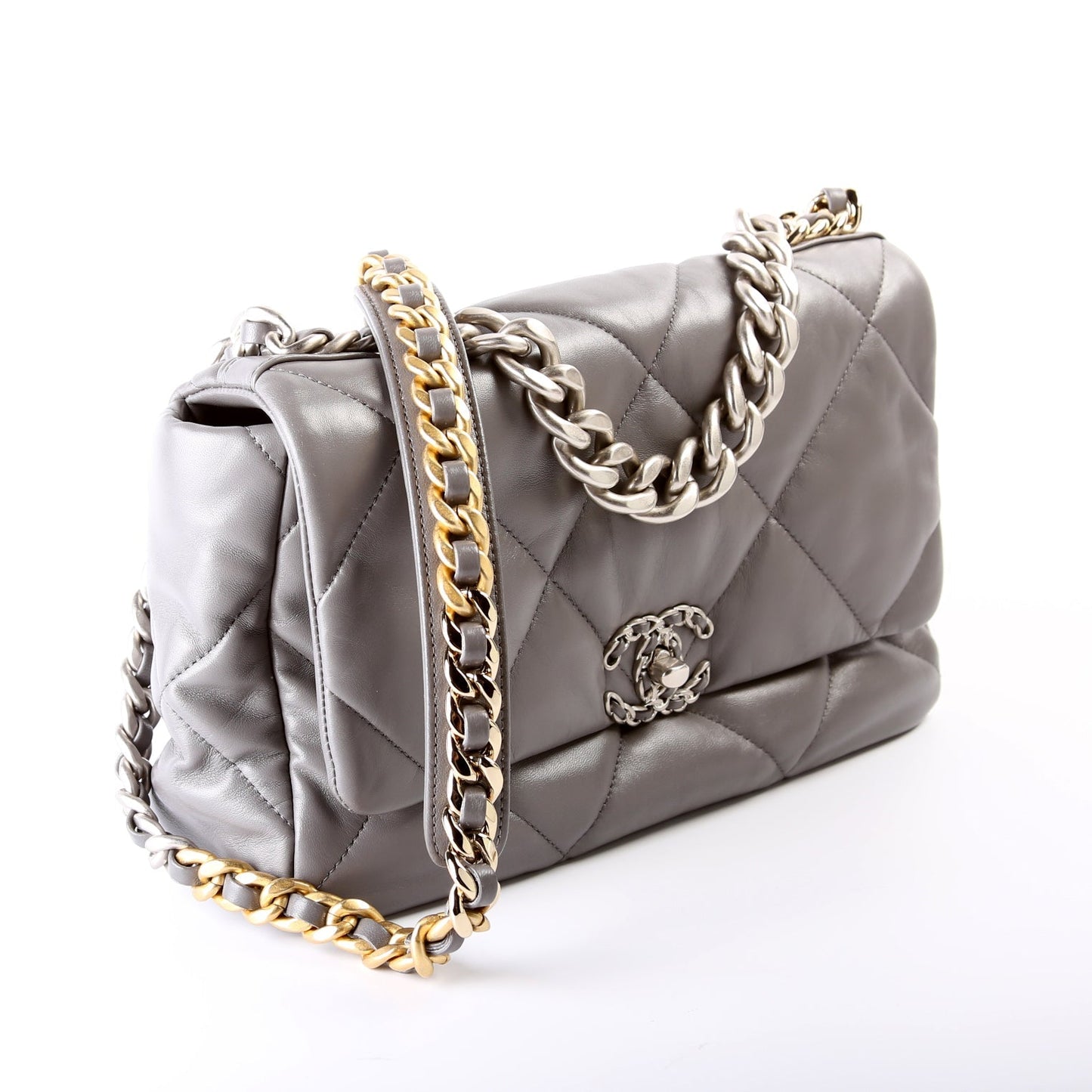 Chanel Quilted Goatskin 19 Flap 32+M Handbag M 1