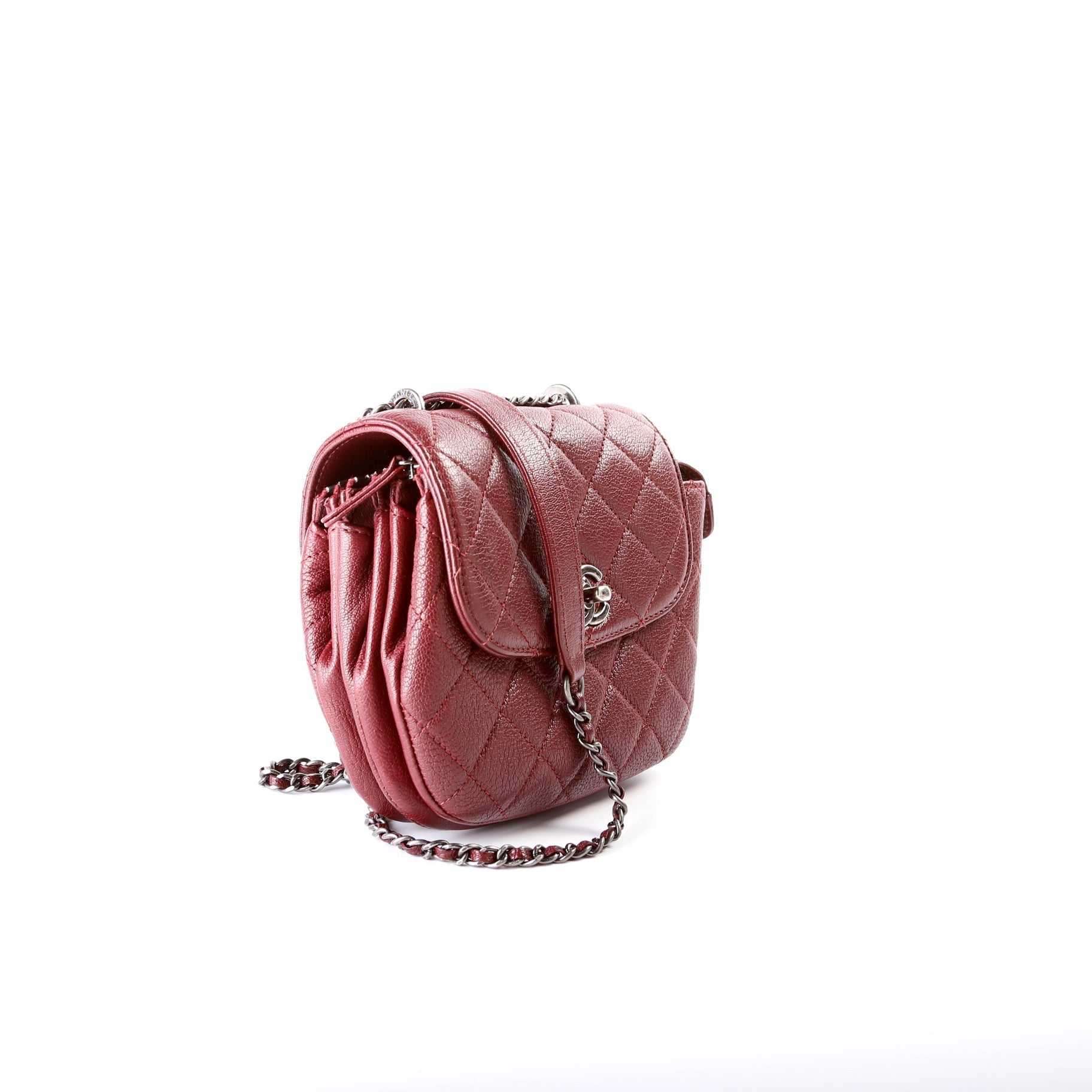 Chanel CC Waiter Flap Goatskin 21M Crossbody Bag
