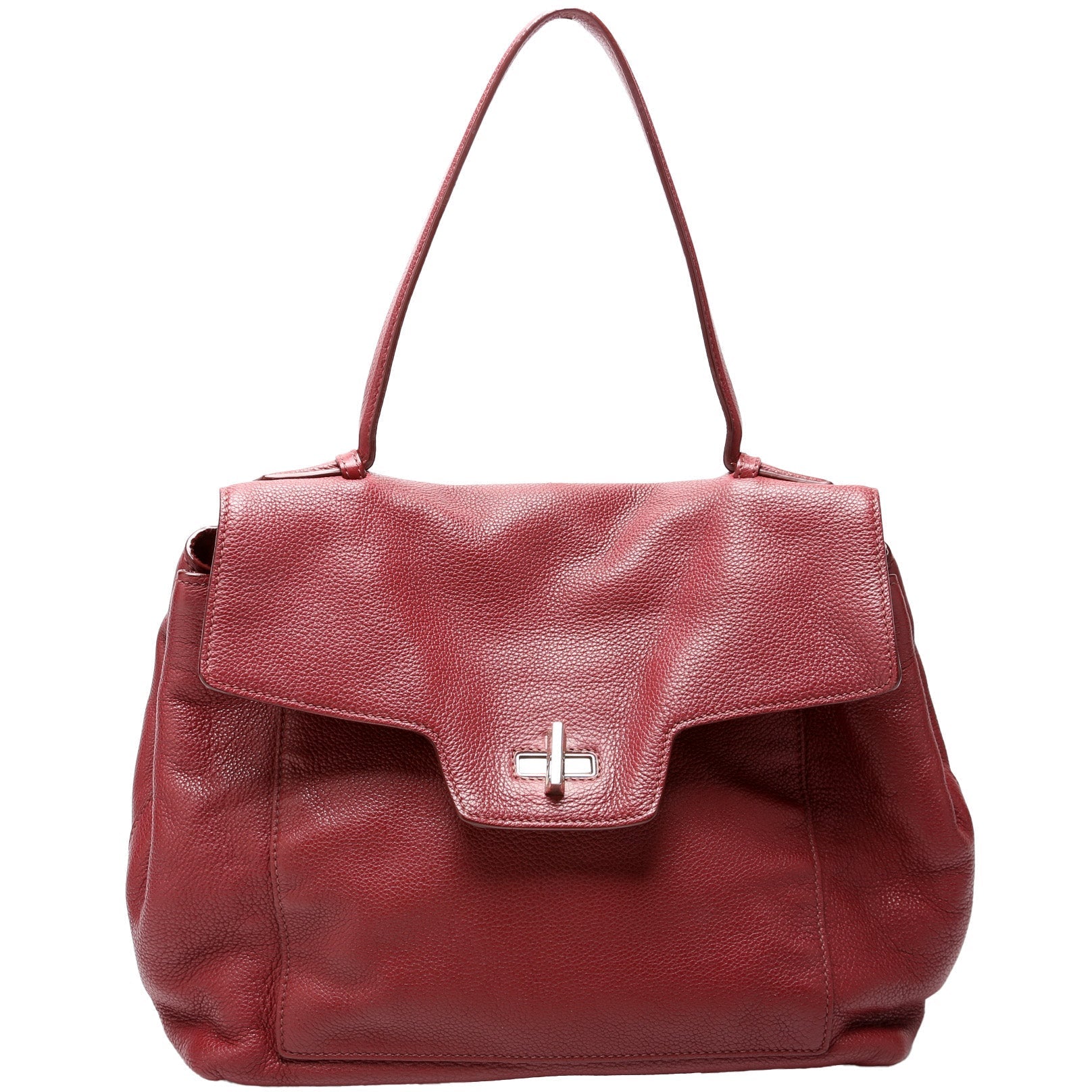 Prada Toro Top Handle Satchel Bag Leather Flap Travel Bag