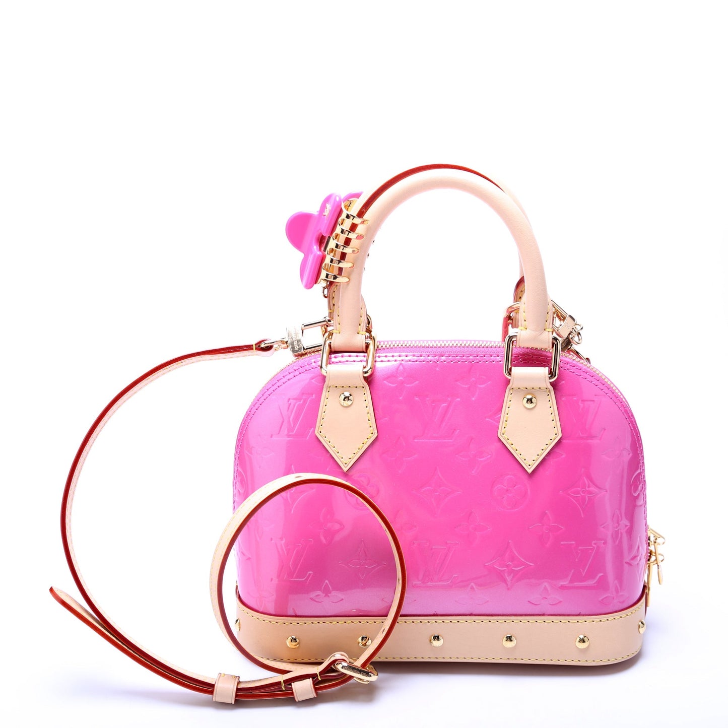Louis Vuitton Alma BB Neon Vernis Pink Handbag