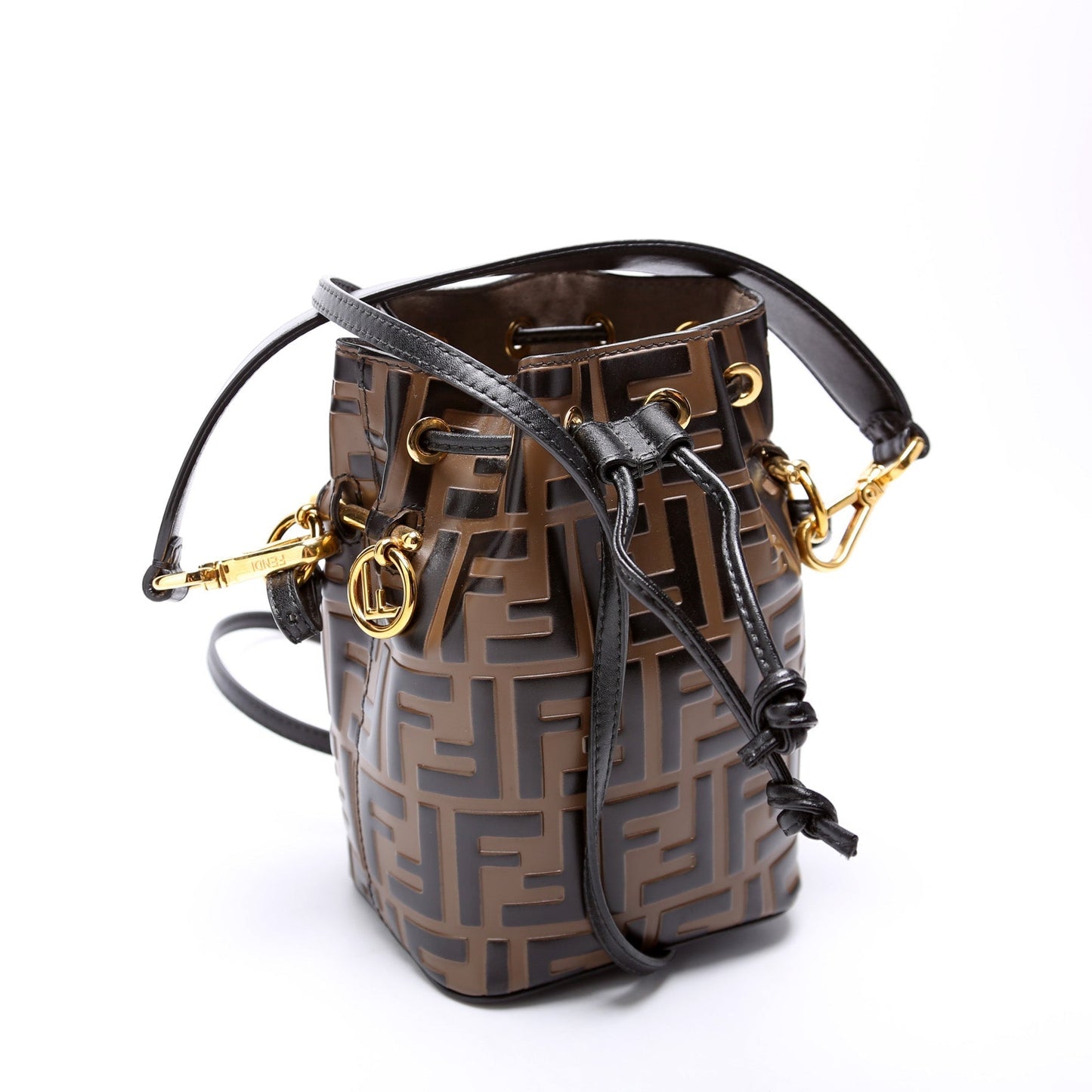 Fendi Mon Tresor Ff Bag Leather Mini Bucket Bucket Bag Leather Ff 3