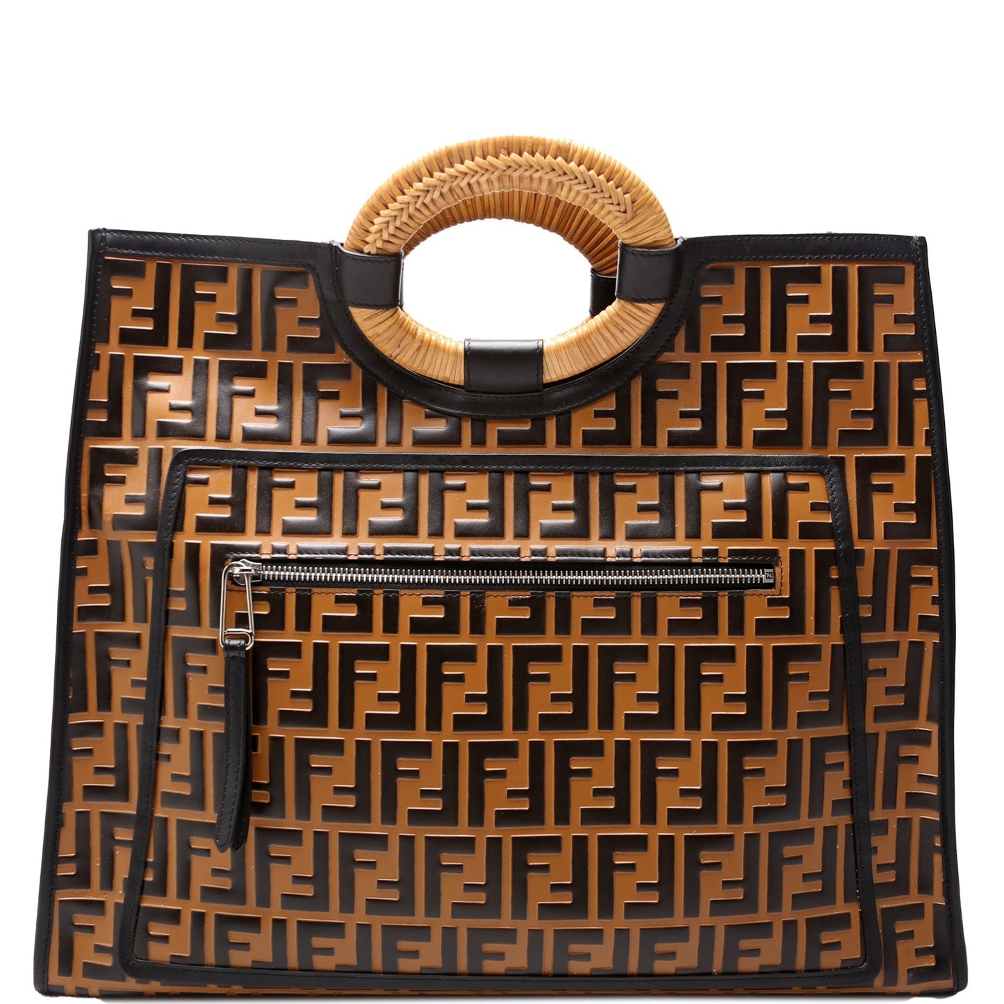 Fendi Ff Runaway Shopper 8Bh351 Bag Leather Large Travel Bag