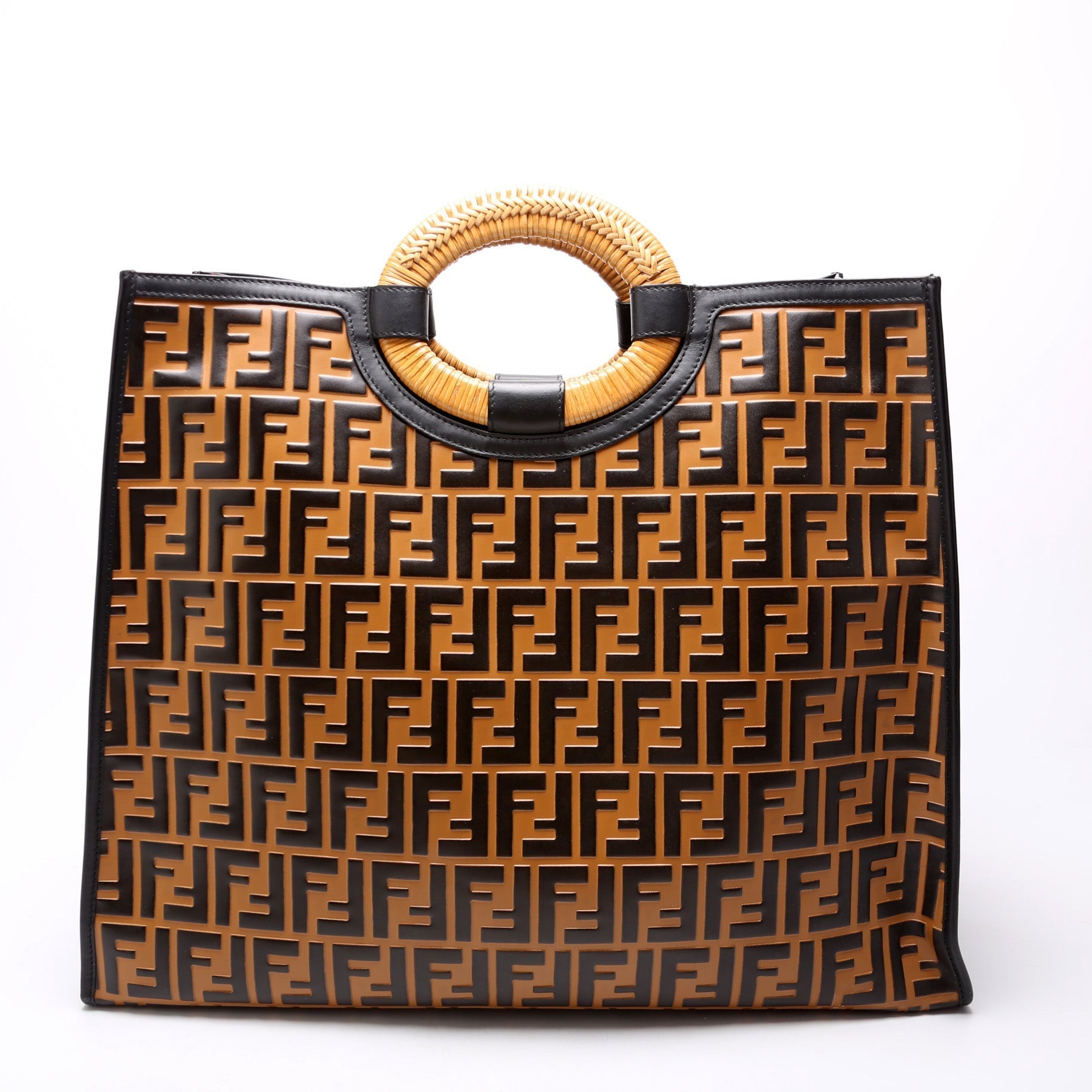 Fendi Ff Runaway Shopper 8Bh351 Bag Leather Large Travel Bag