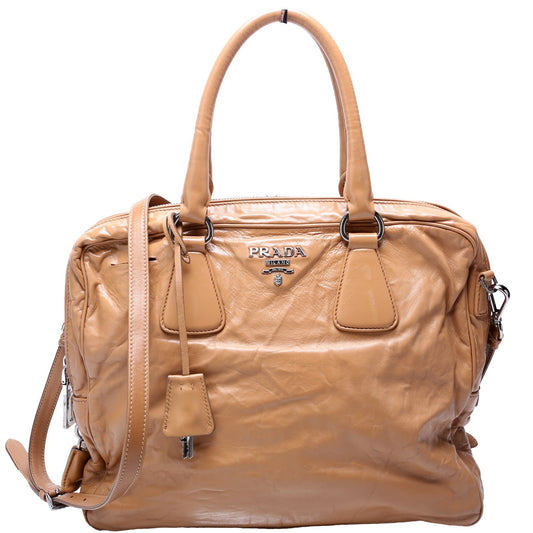 Prada Nappa Antique Satchel Bag Travel Bag