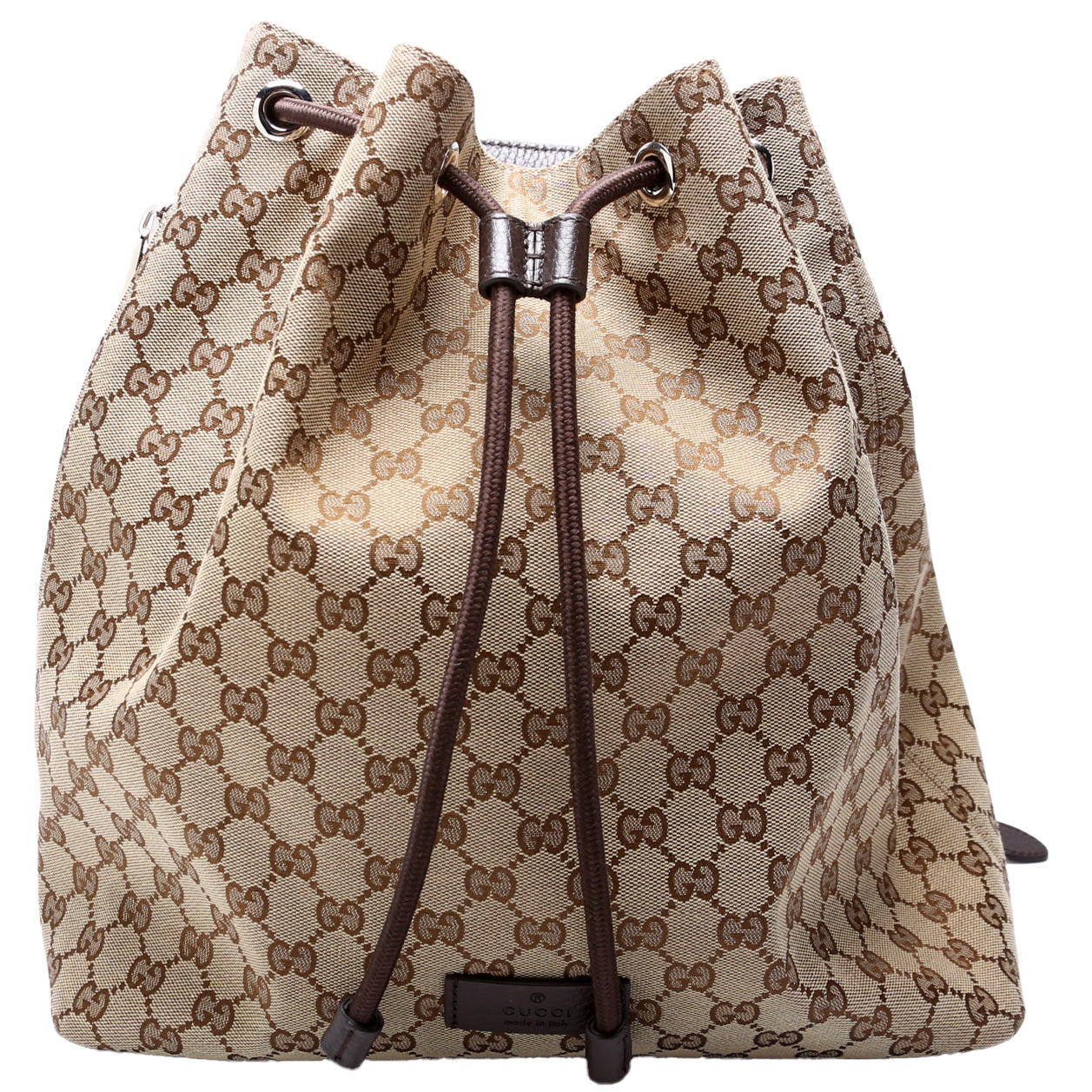 Gucci GG Drawstring Backpack Canvas Jewelry Backpack 7