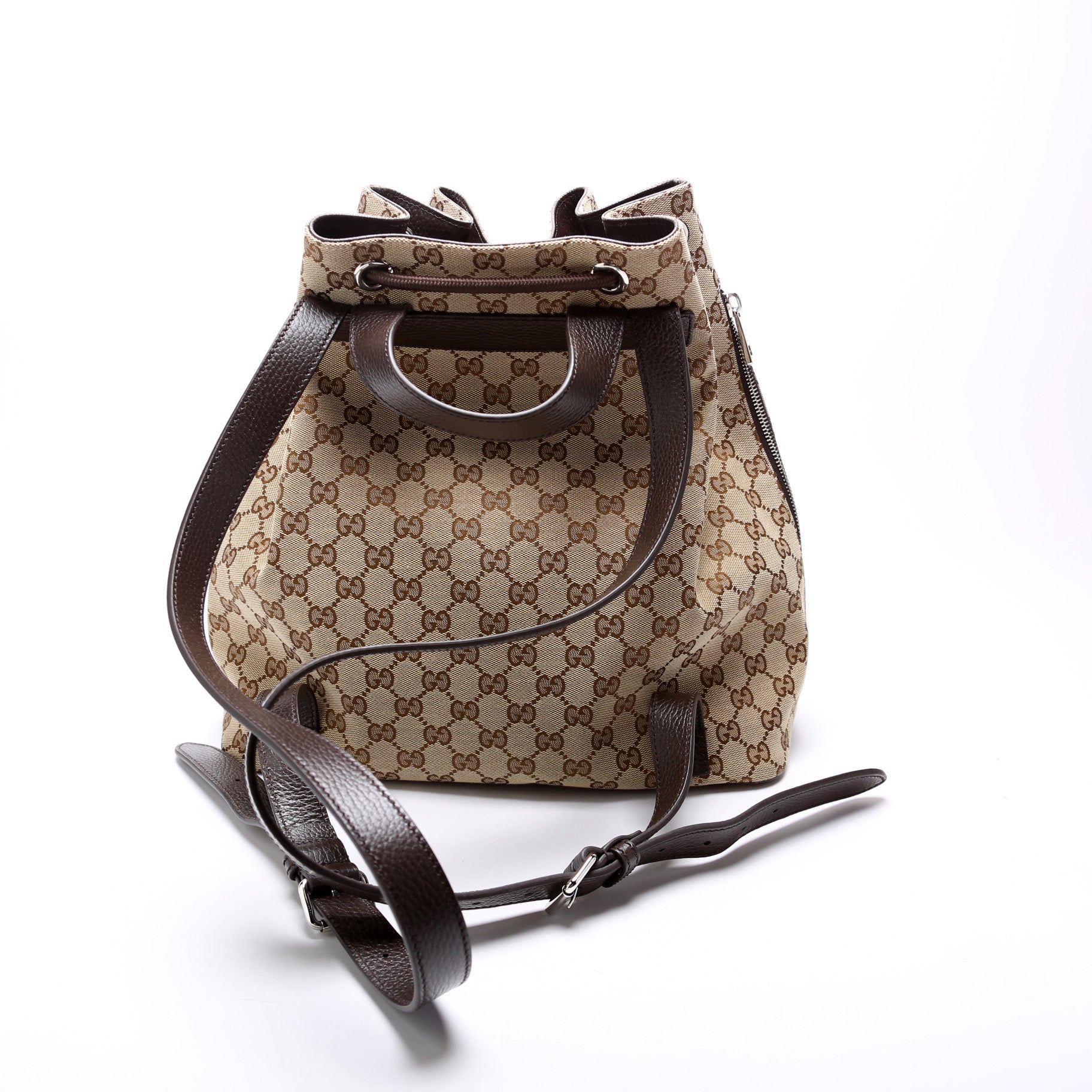 Gucci GG Drawstring Backpack Canvas Jewelry Backpack 7