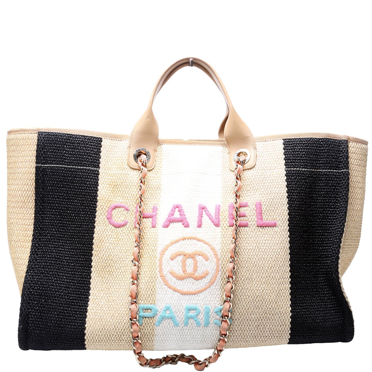 Chanel Deauville Raffia 29M Handbag