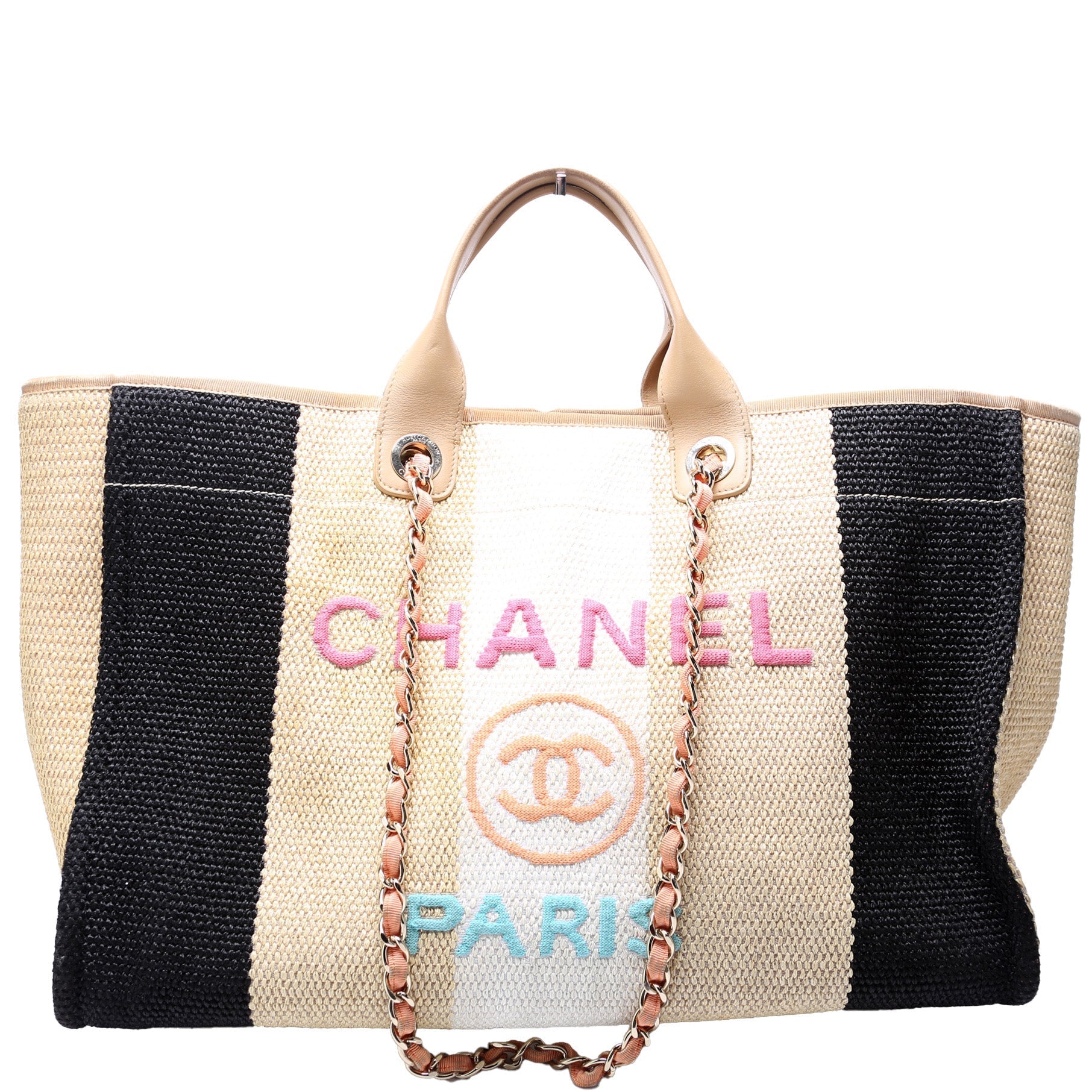 Chanel Deauville Raffia 29M Handbag