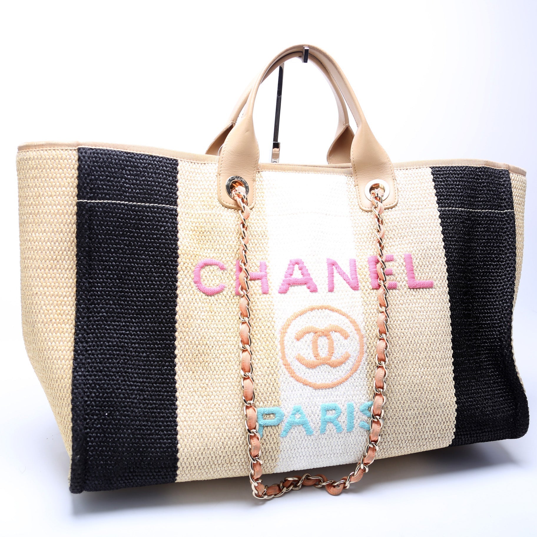 Chanel Deauville Raffia 29M Handbag