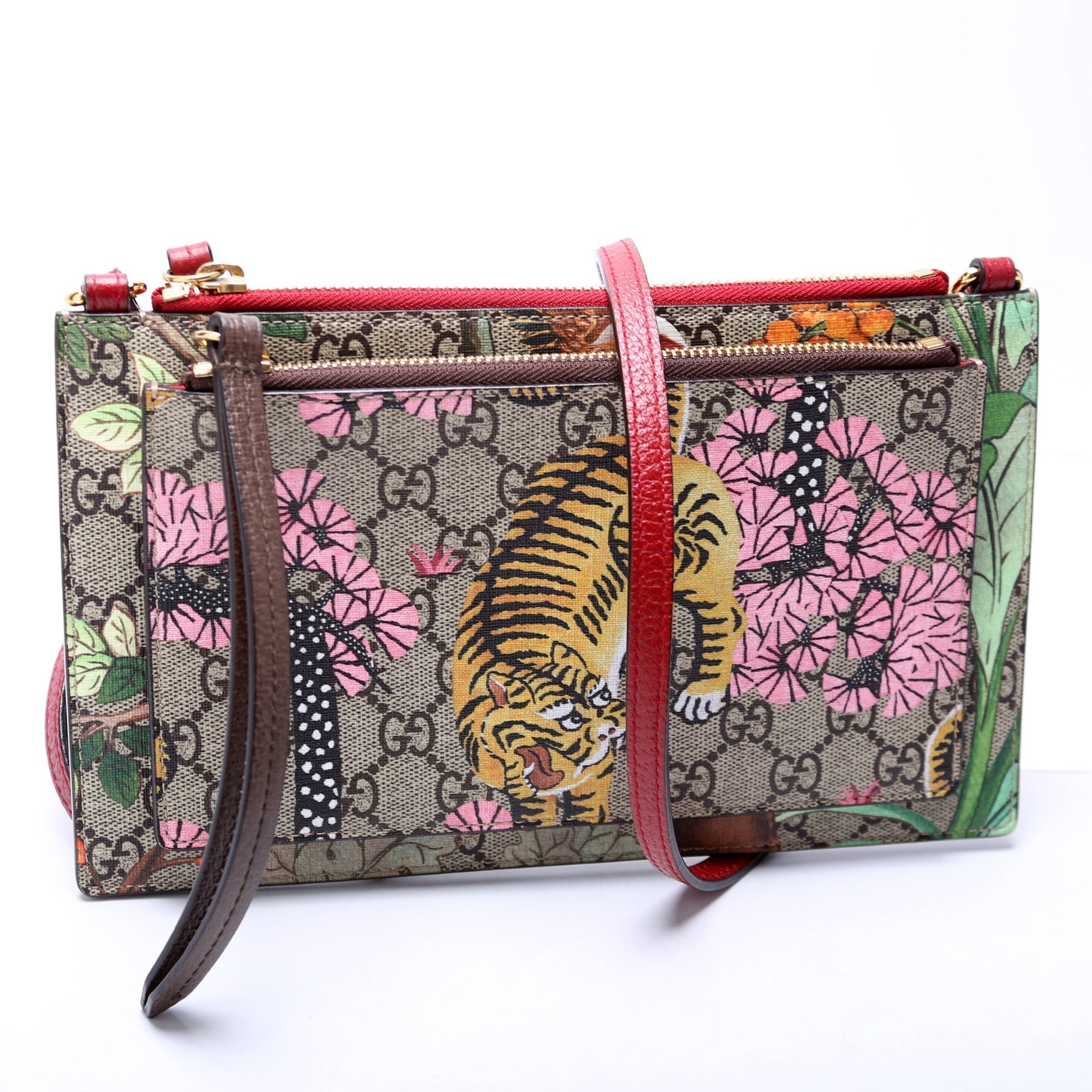 Gucci GG Supreme Tian Bengal Double Shoulder Bag
