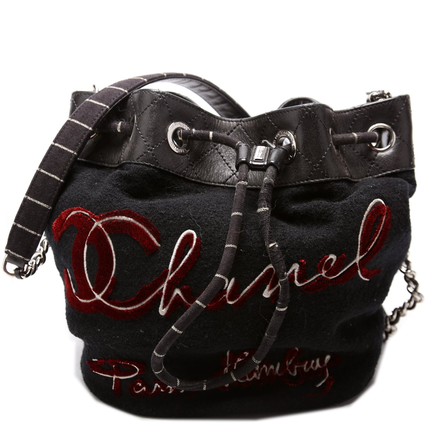 Chanel Paris-Hamburg Drawstring Bucket Black Jewelry