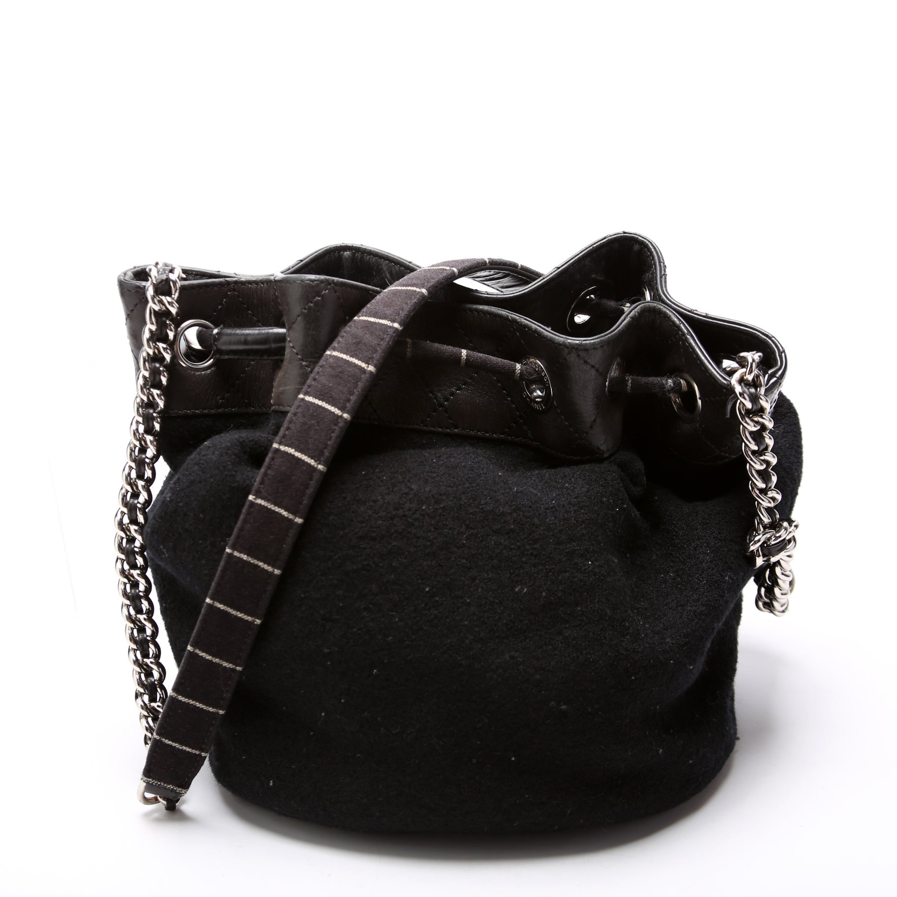 Chanel Paris-Hamburg Drawstring Bucket Black Jewelry