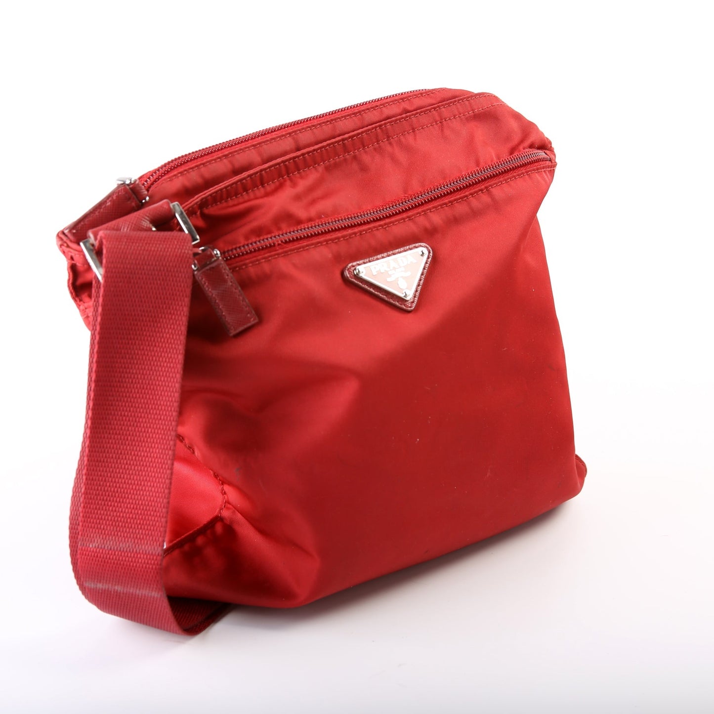 Prada Flat Messenger Bag Nylon Small Shoes