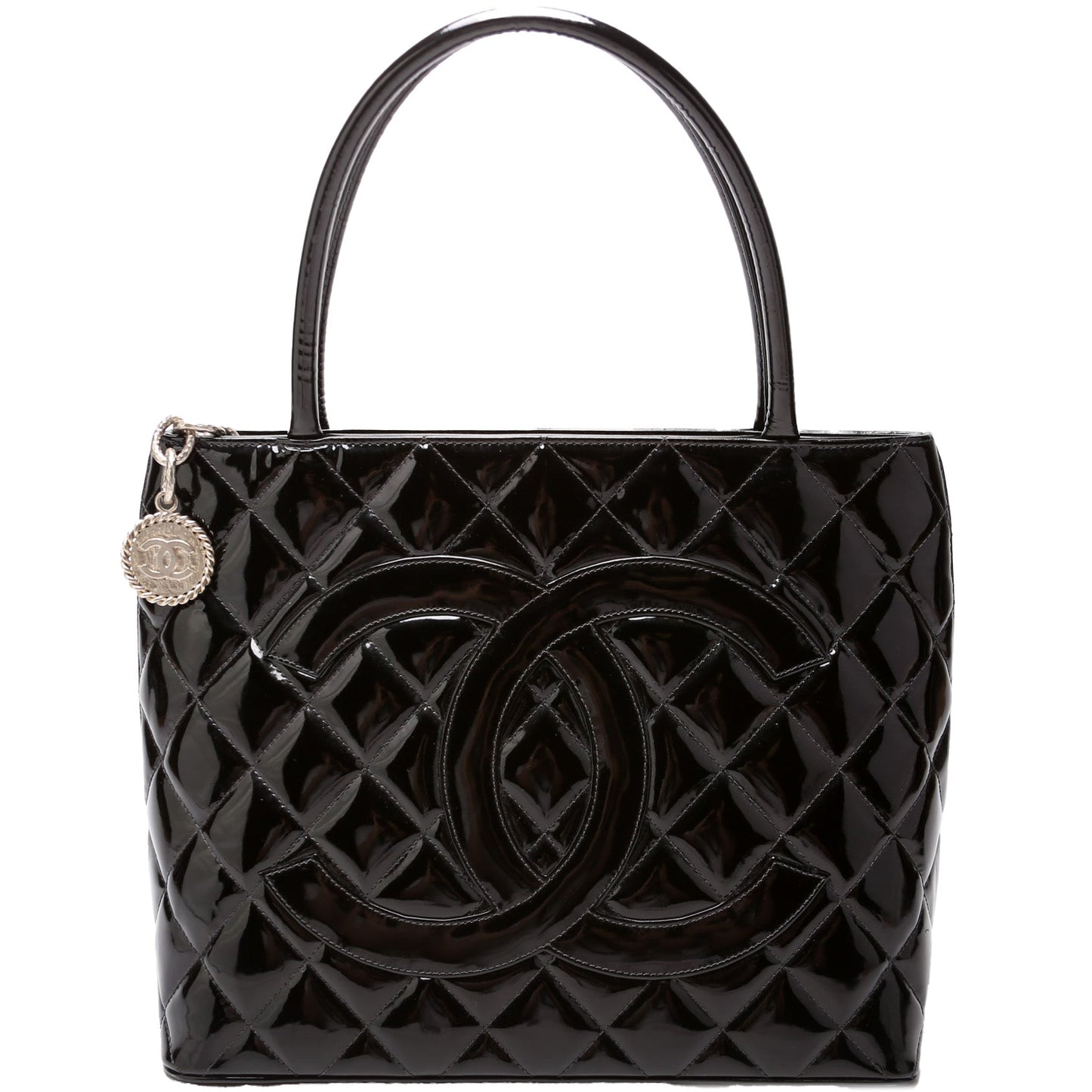 Chanel Medallion Patent Tote Bag