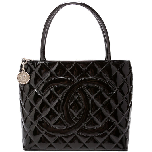 Chanel Medallion Patent Tote Bag