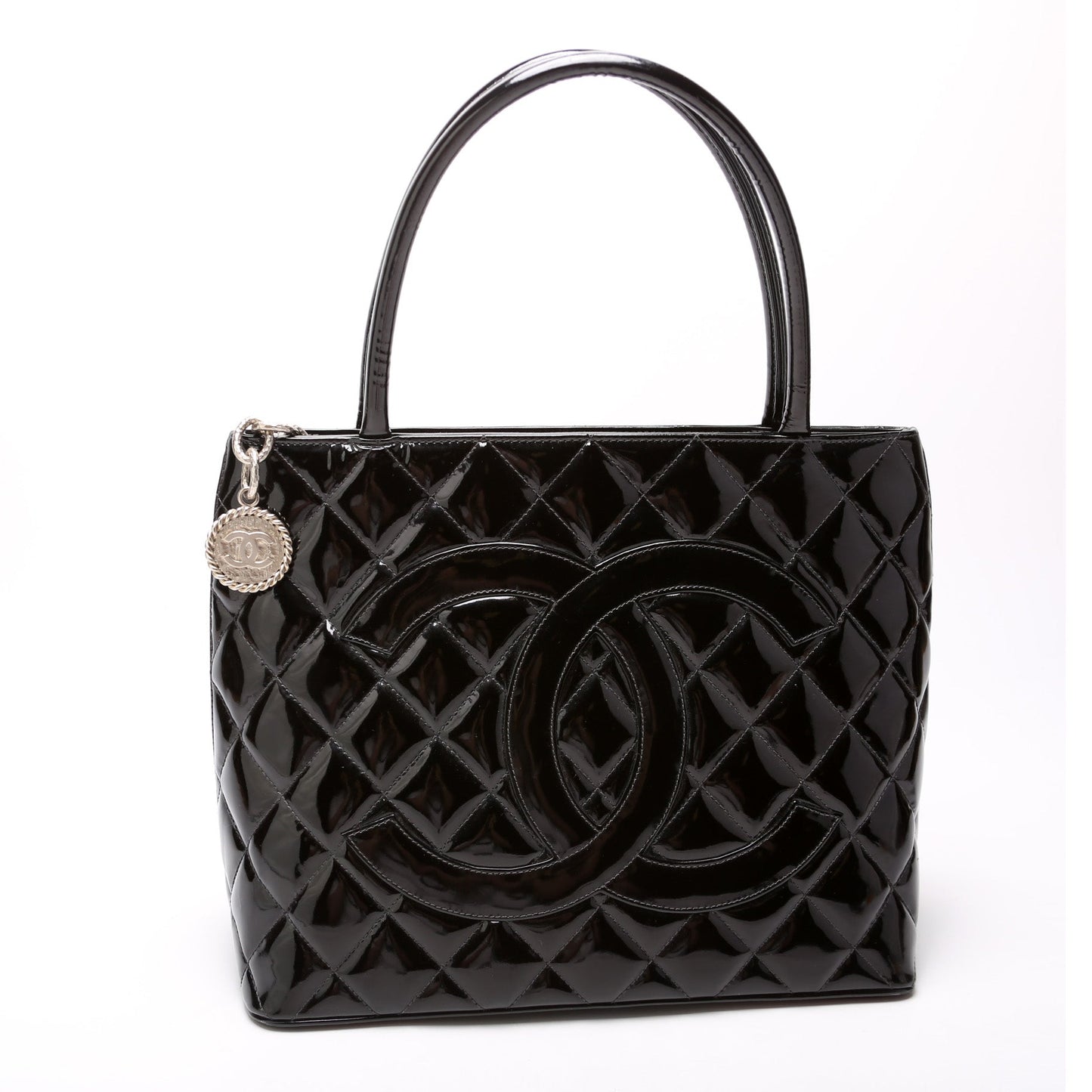 Chanel Medallion Patent Tote Bag