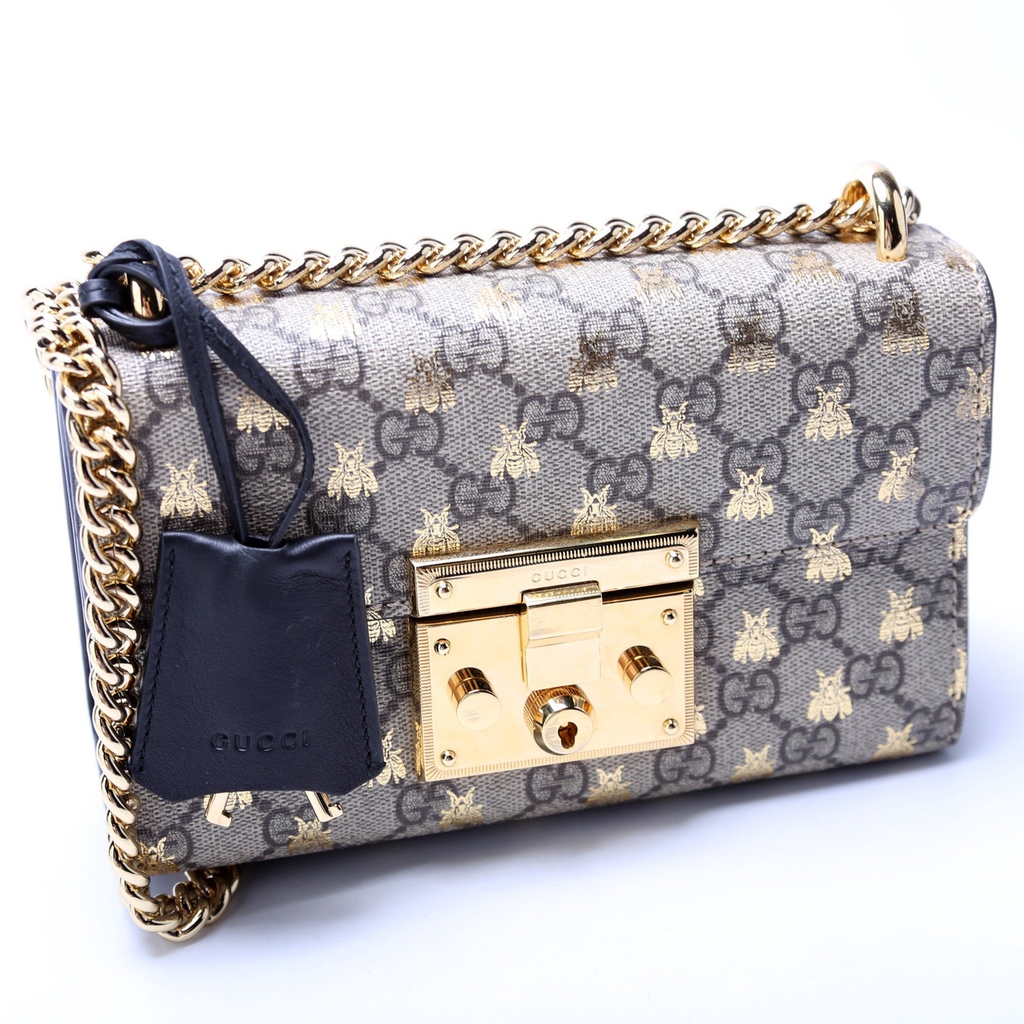 Gucci Padlock GG Supreme Bee Small Travel Bag