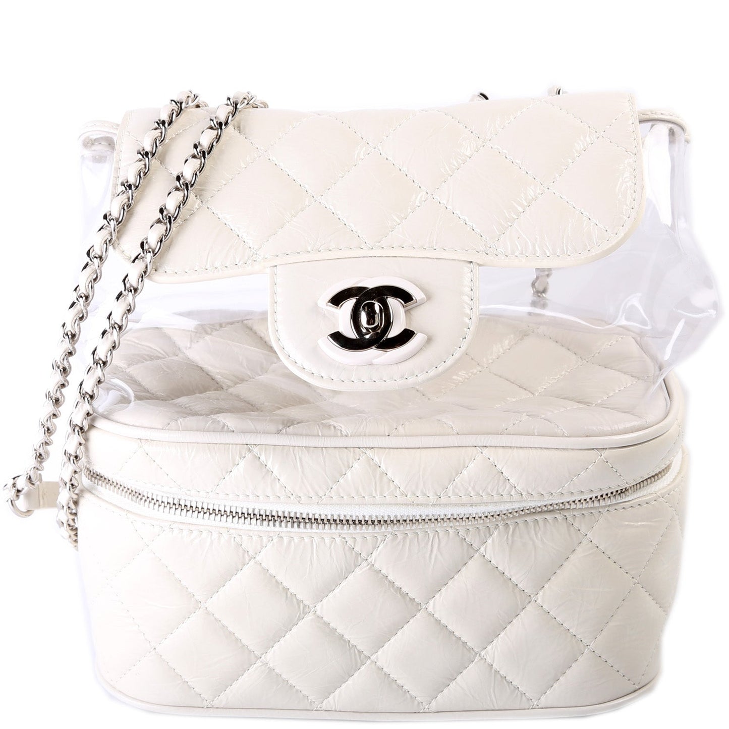 Chanel Aquarium PVC Shiny Calfskin 25M Shoulder Bag