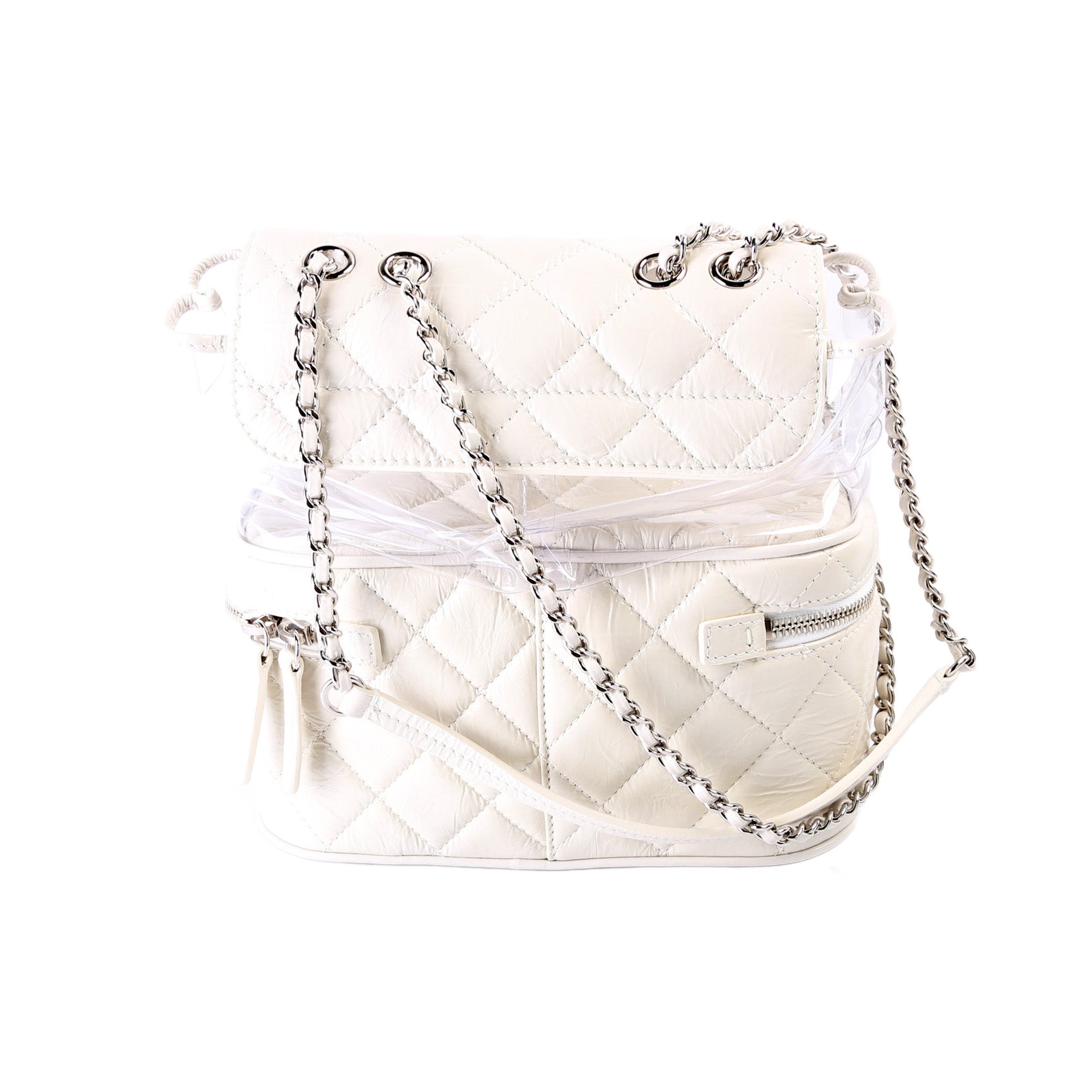 Chanel Aquarium PVC Shiny Calfskin 25M Shoulder Bag