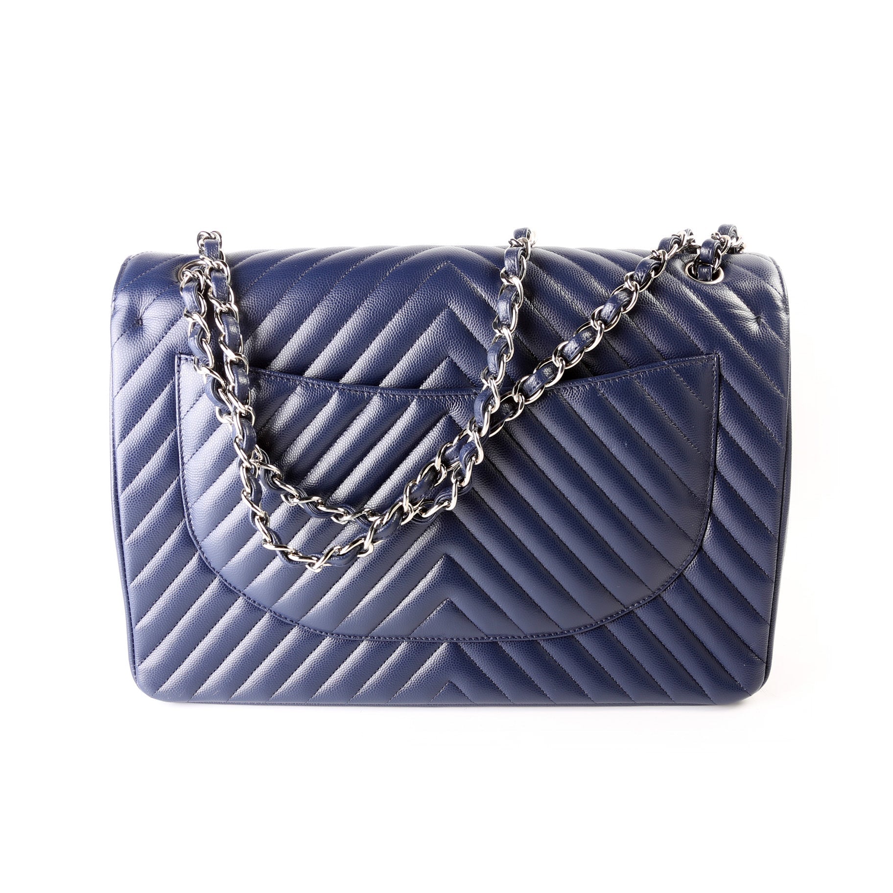 Chanel Classic Flap Maxi Chevron Caviar 22M Handbag
