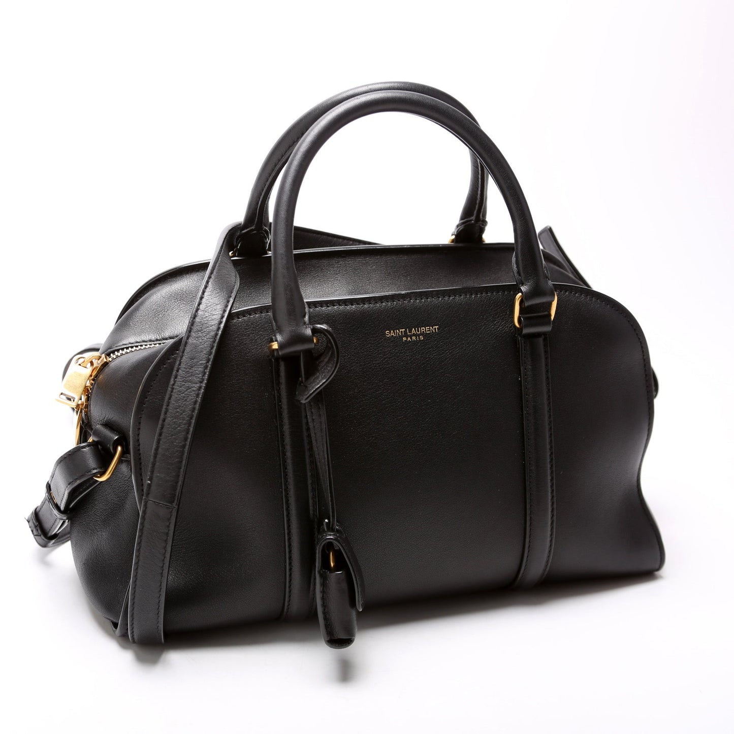 YSL Saint Laurent Saint Laurent Lock Baby Duffle Bag Leather Travel Bag