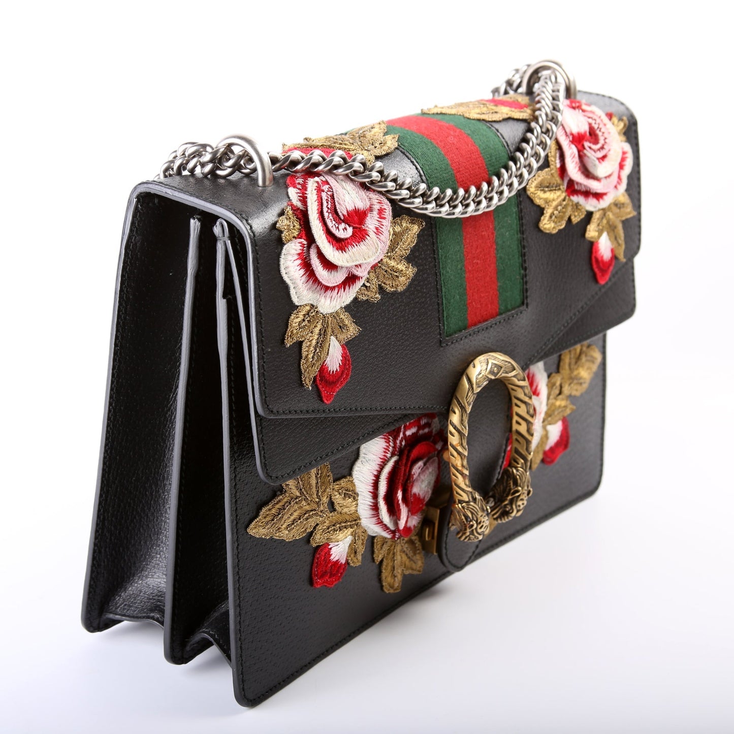 Gucci Dionysus Floral Embroidered Leather Medium Shoulder Bag Shoulder Medium