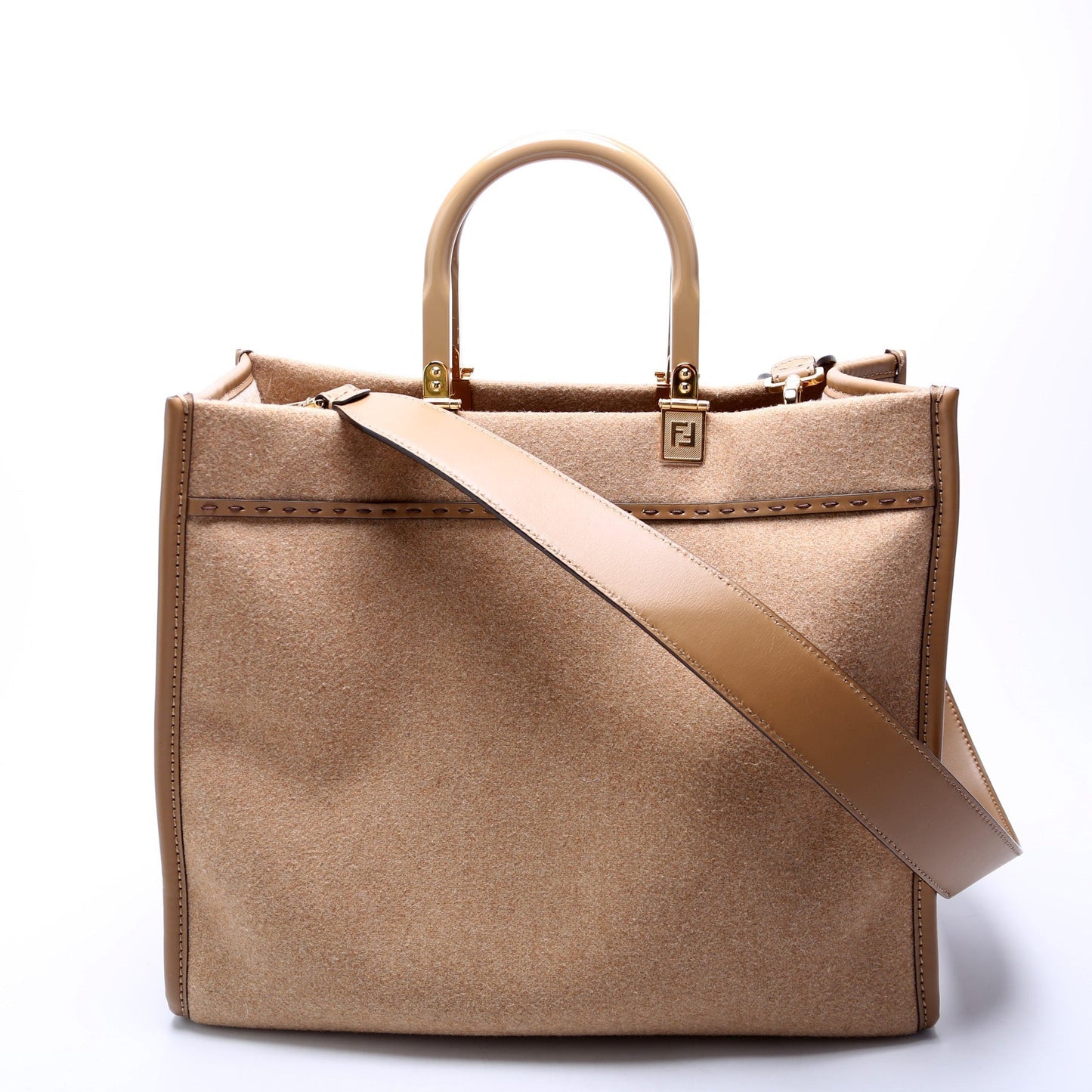 Fendi 8Bh386 Sunshine Shopper Flannel Bag Medium Travel Bag