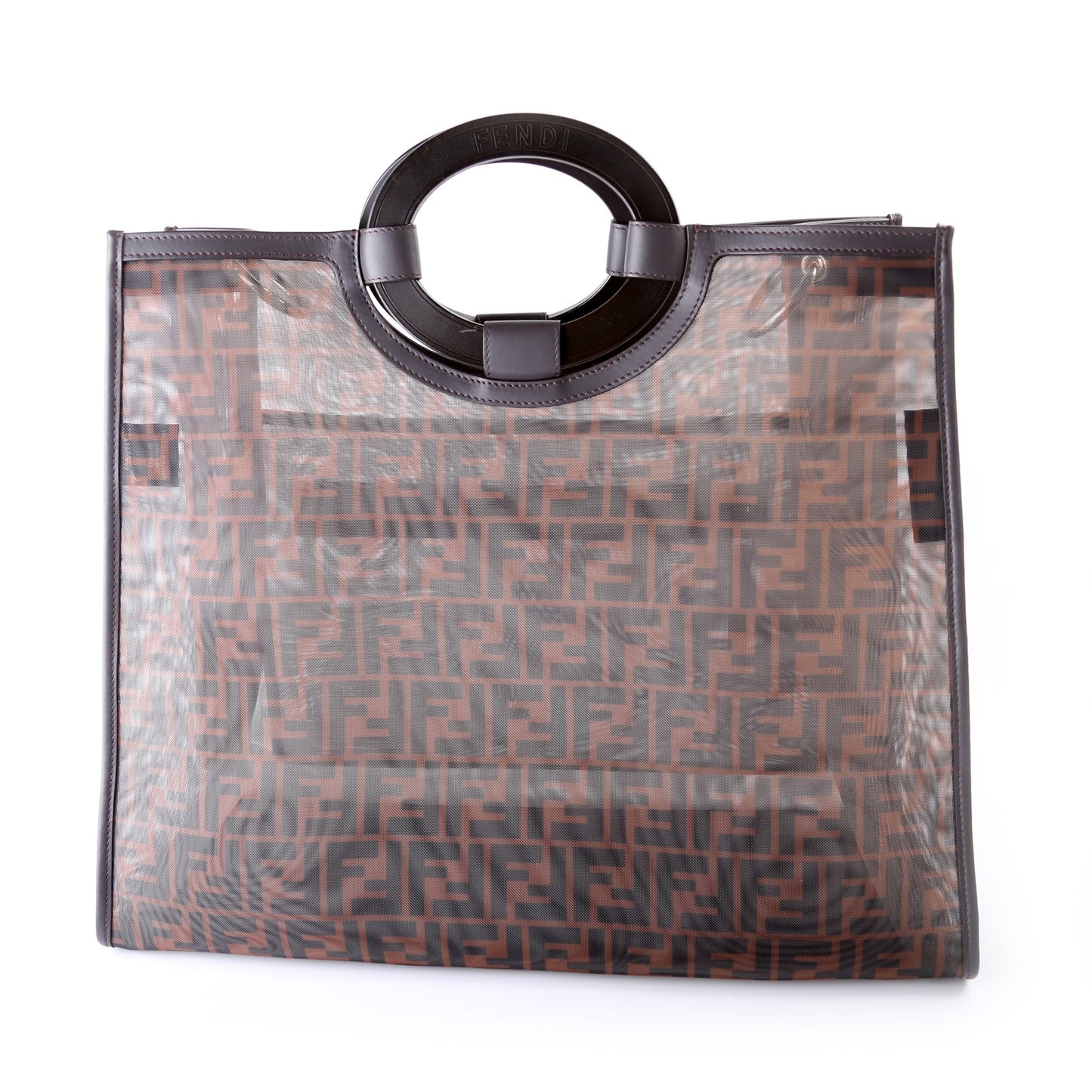 Fendi 8Bh351 Ff Mesh Runaway Shopper Bag Large Travel Bag