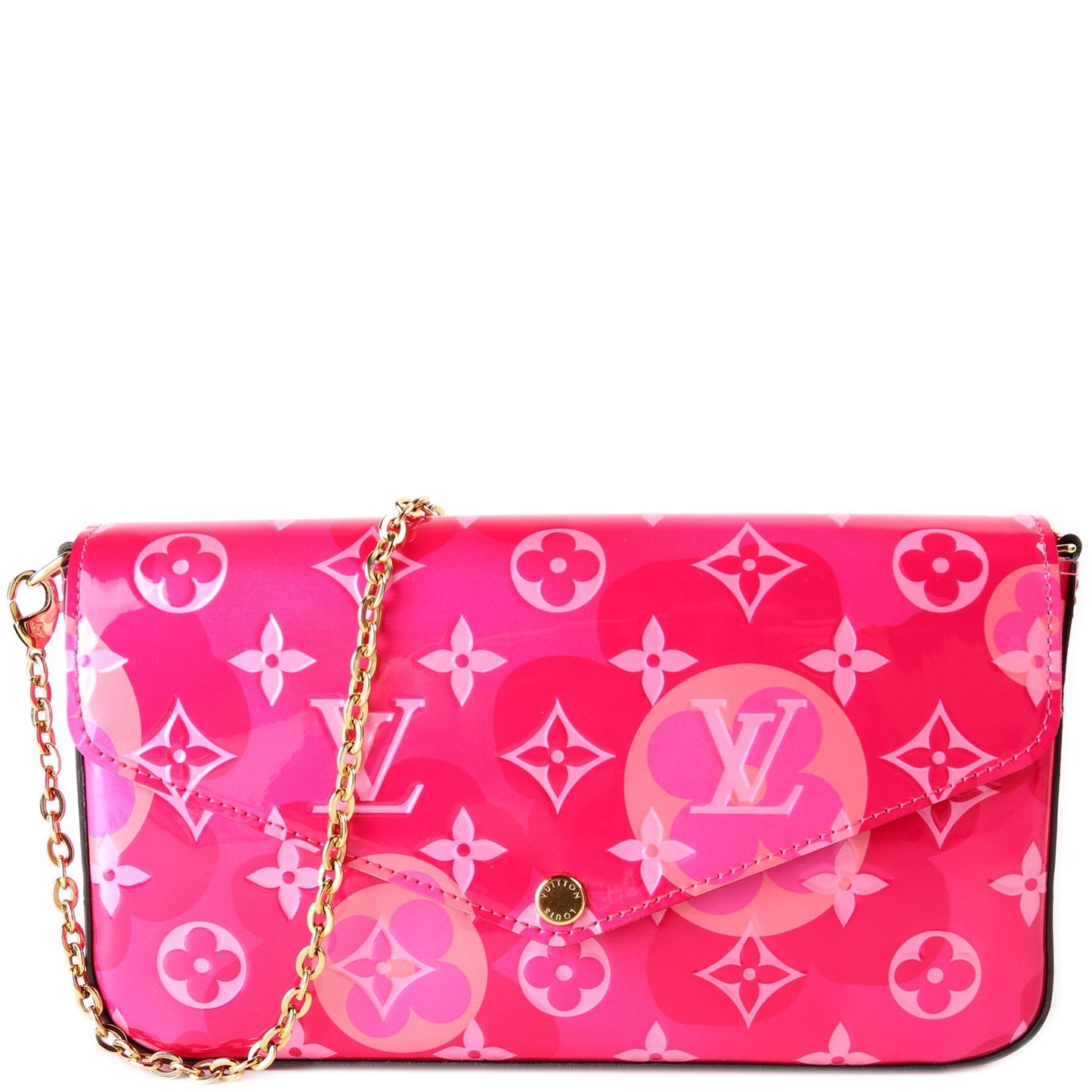 Louis Vuitton Pochette Felicie Valentine Vernis Clutch Bag
