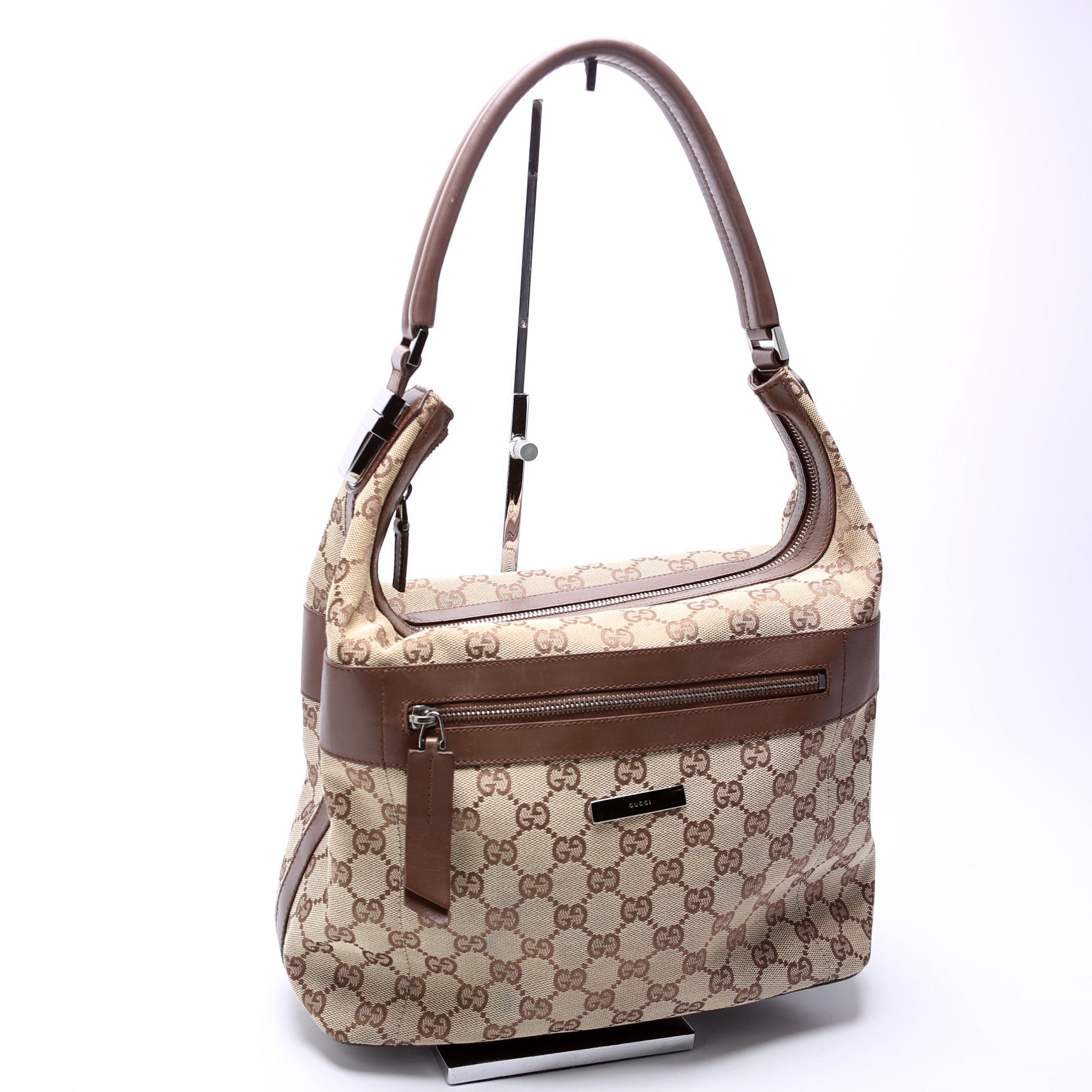 Gucci 001- GG Canvas Shoulder Bag