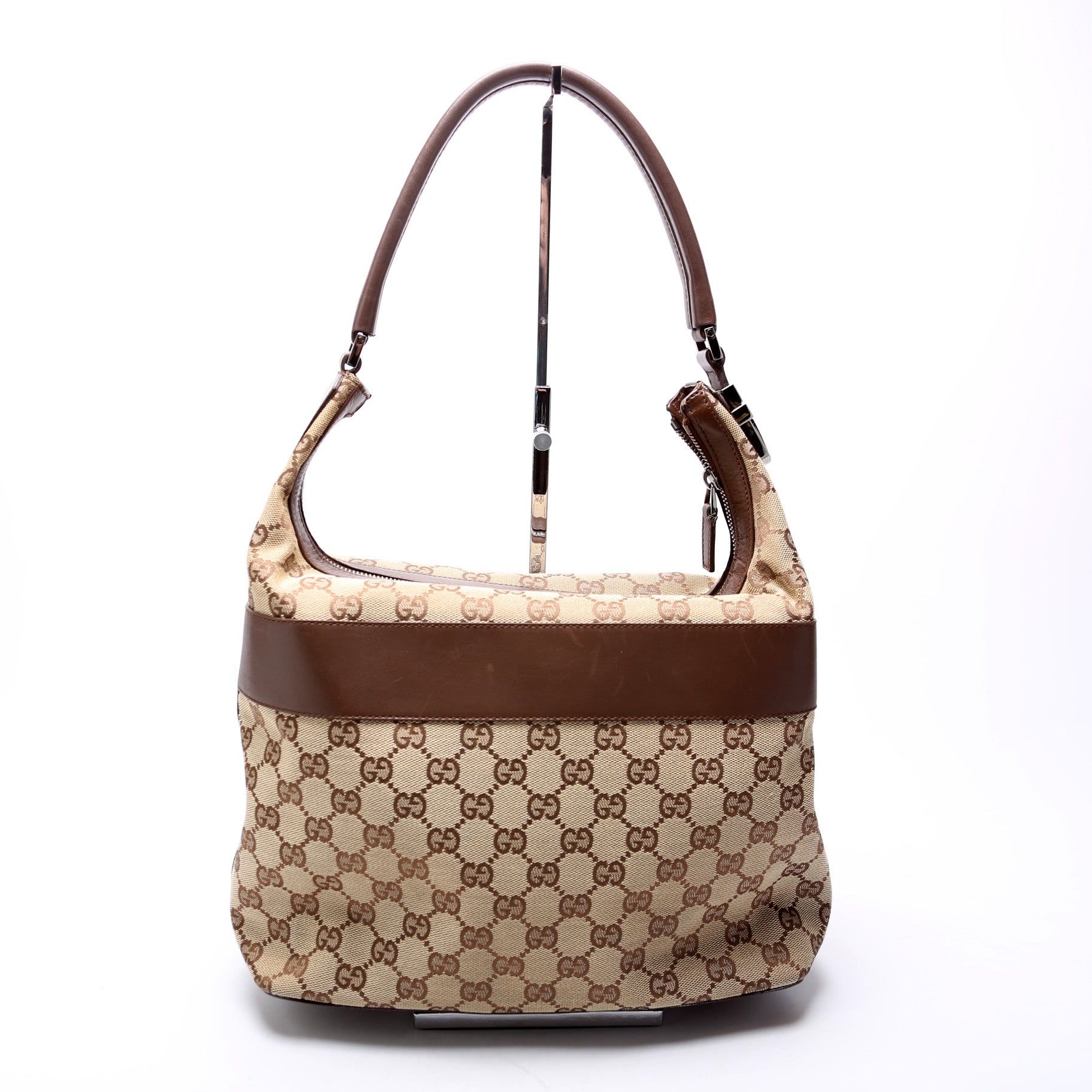 Gucci 001- GG Canvas Shoulder Bag