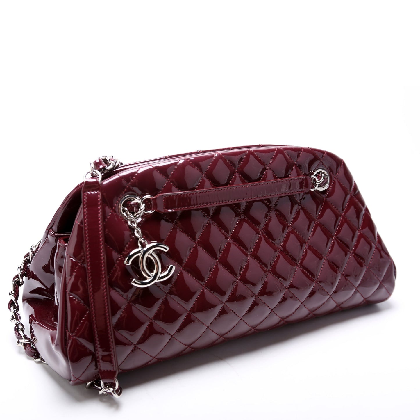 Chanel Just Mademoiselle Bowling Patent 15M Handbag