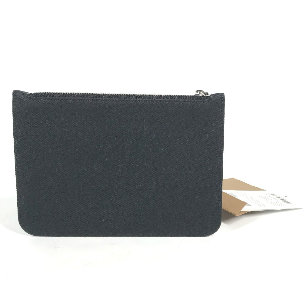 Burberry Pouch Love Women Handbag Canvas Black Logo Travel Bag