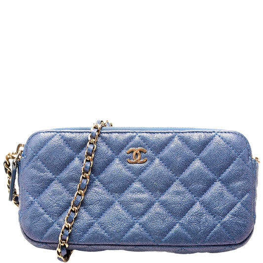 Chanel WOC Double Zip 27M Clutch Bag