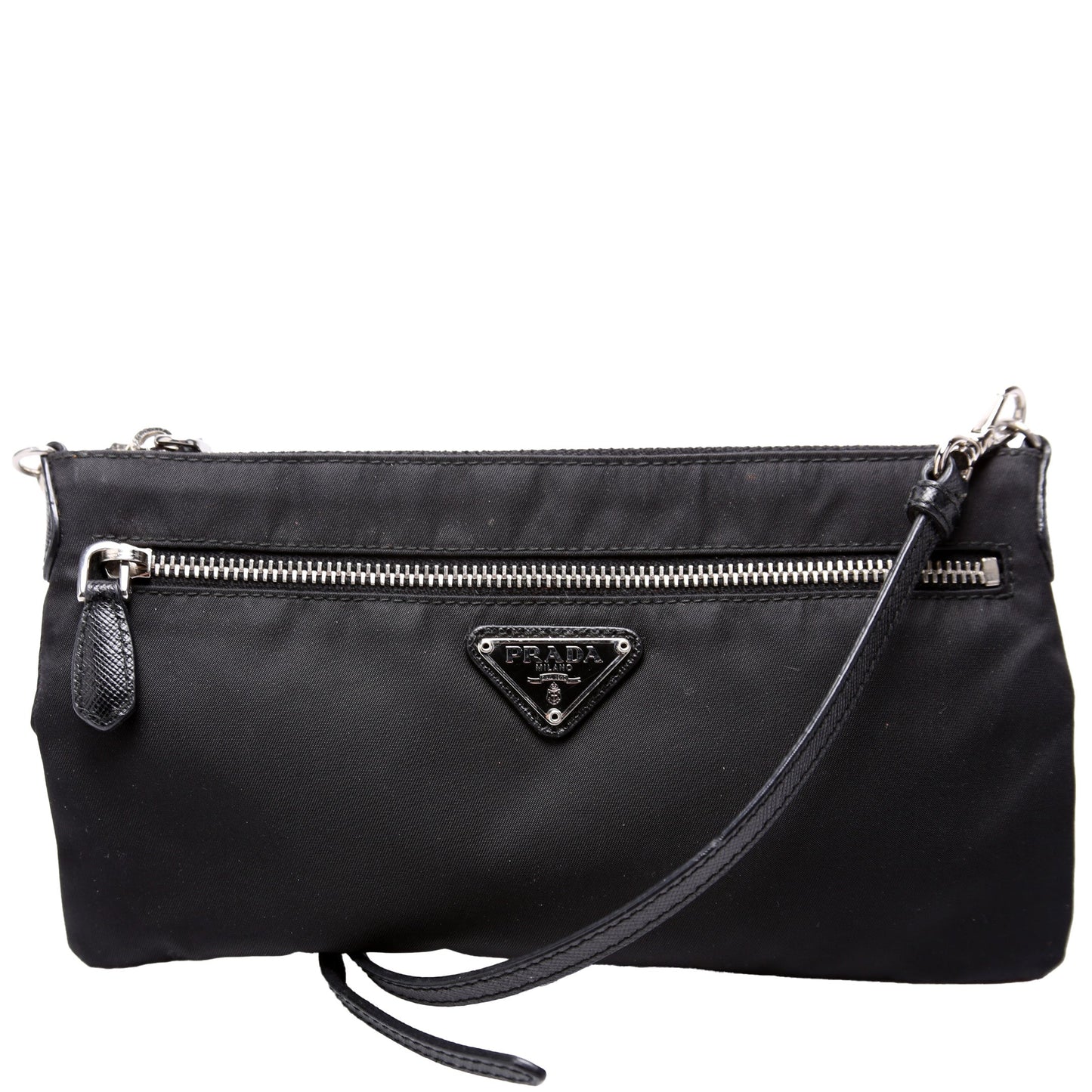 Prada Flat Pouch Crossbody Bag Nylon Small Shoes