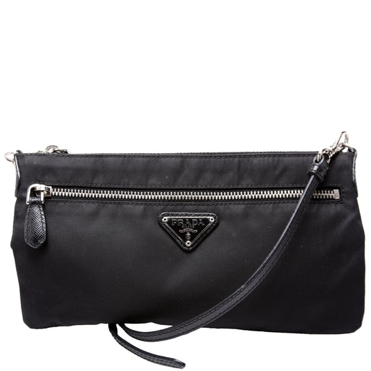 Prada Flat Pouch Crossbody Bag Nylon Small Shoes