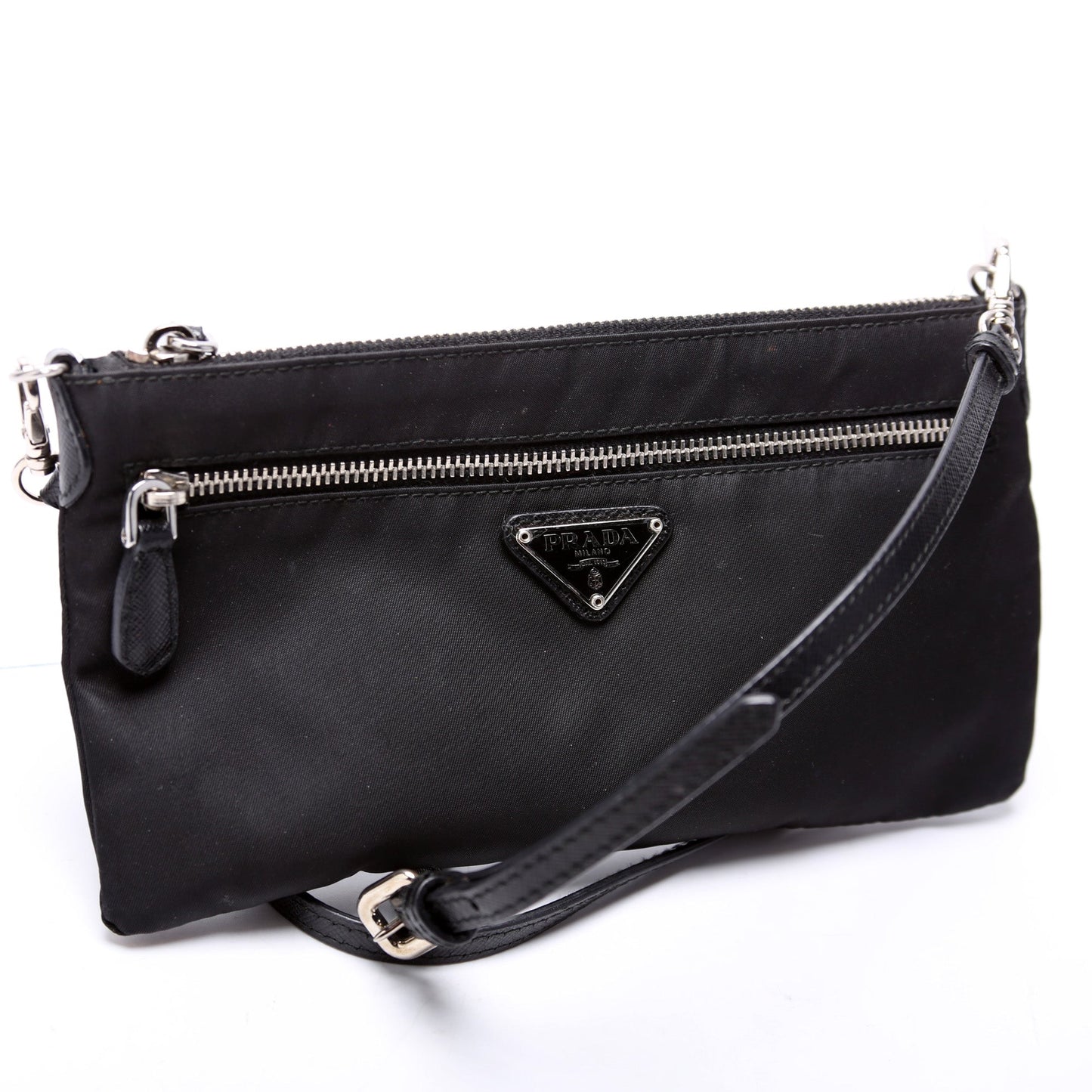 Prada Flat Pouch Crossbody Bag Nylon Small Shoes