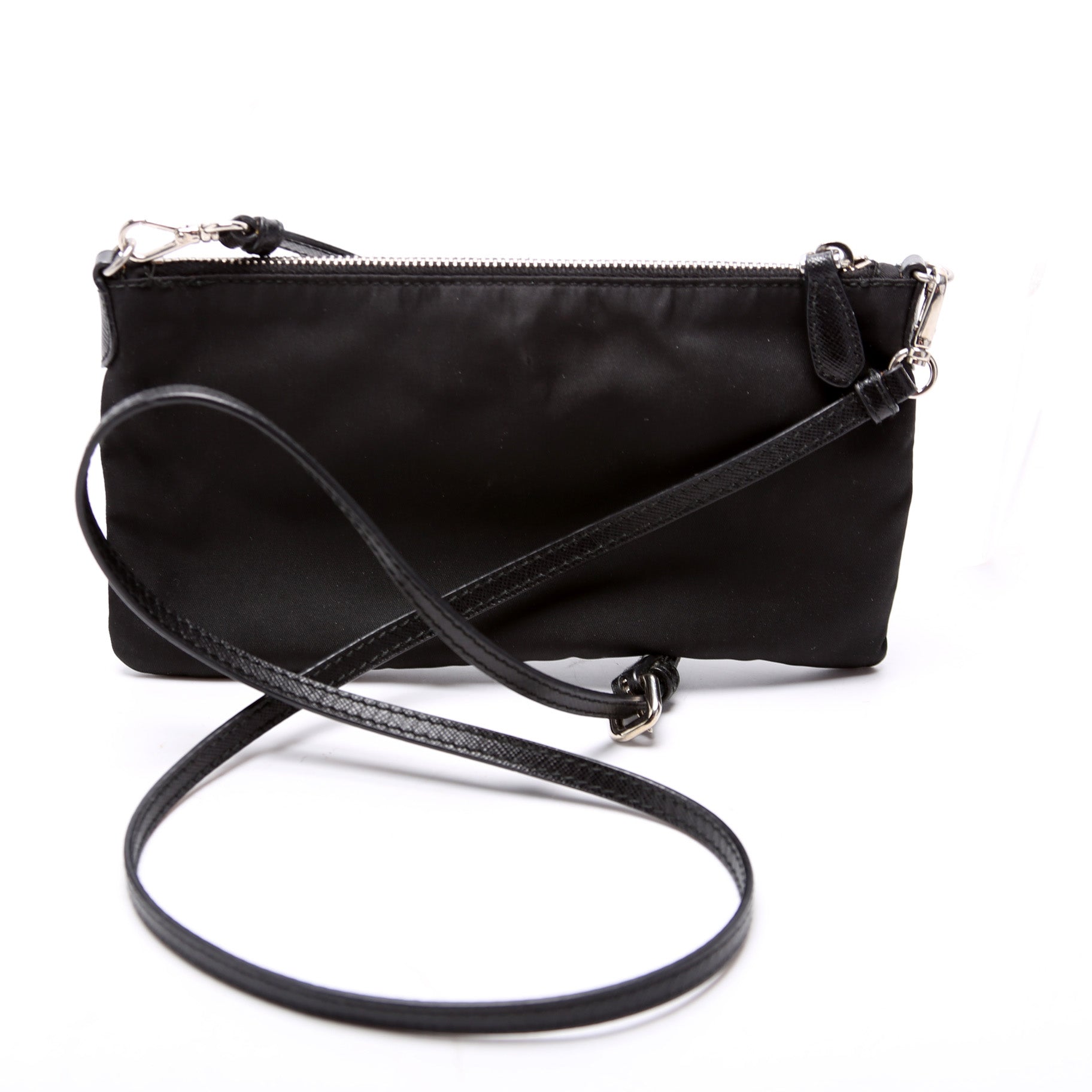 Prada Flat Pouch Crossbody Bag Nylon Small Shoes