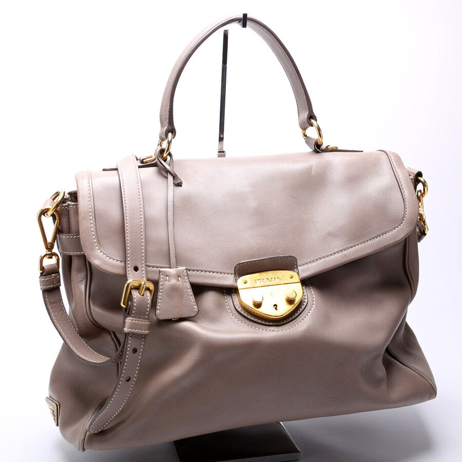 Prada Pushlock Top Handle Satchel Bag Travel Bag