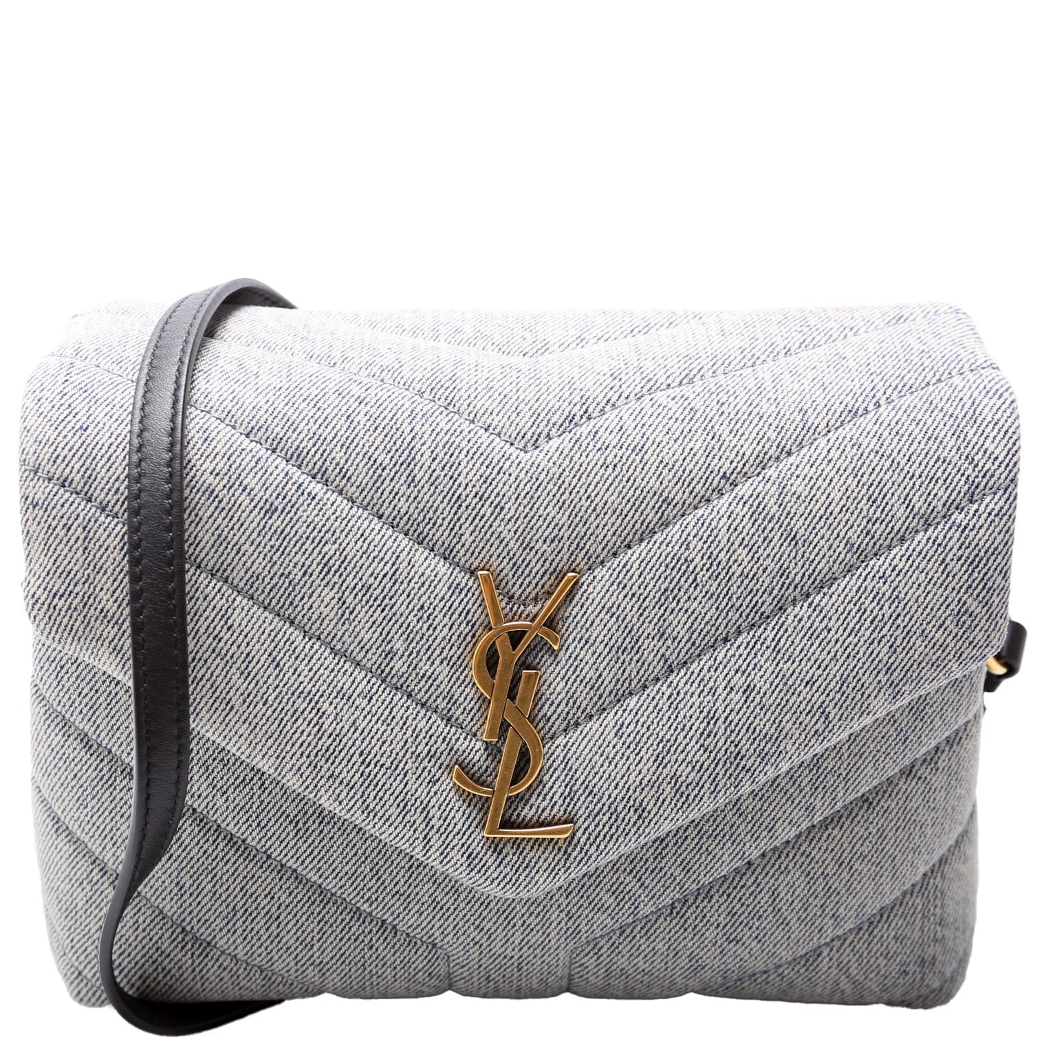 YSL Saint Laurent Saint Laurent Loulou Satchel Toy Crossbody Bag Denim