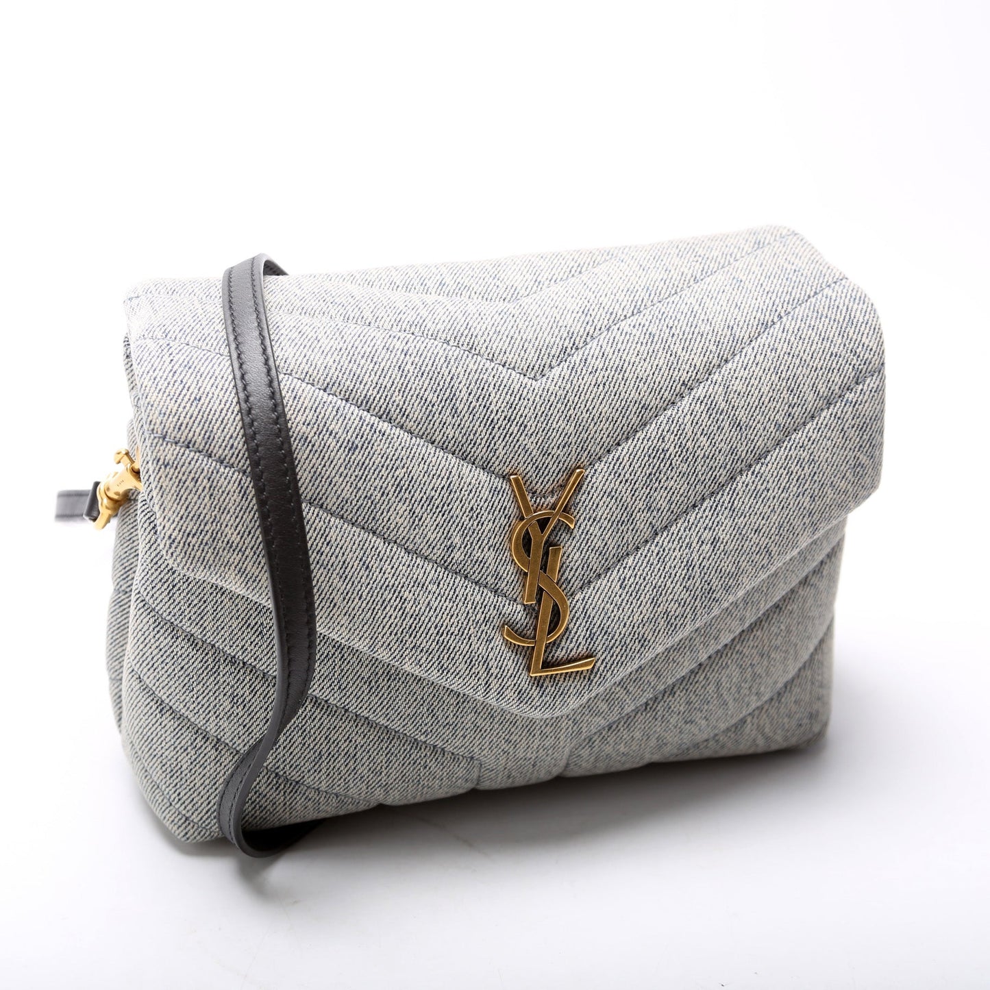YSL Saint Laurent Saint Laurent Loulou Satchel Toy Crossbody Bag Denim