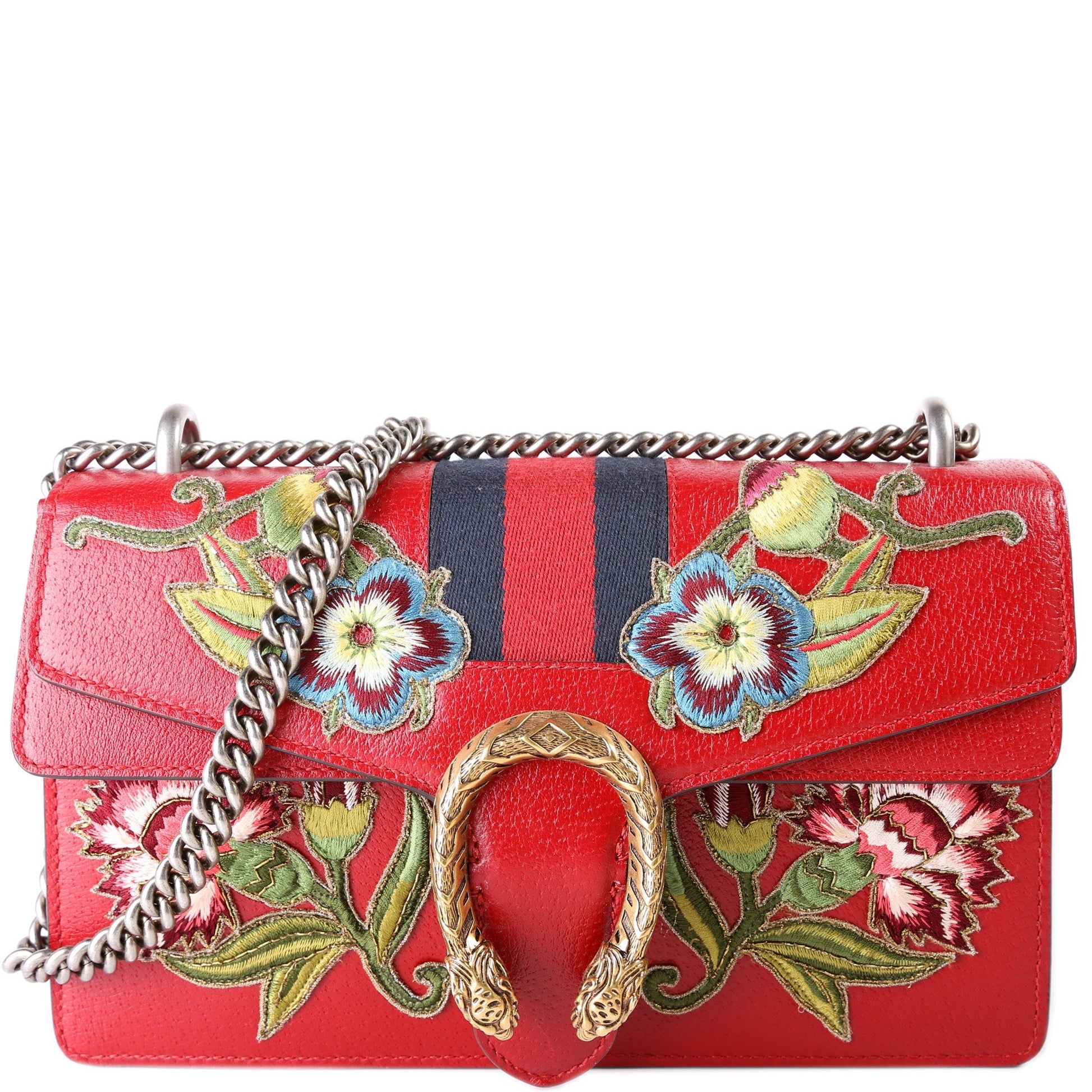 Gucci Dionysus Embroidered Leather Small Shoulder Bag