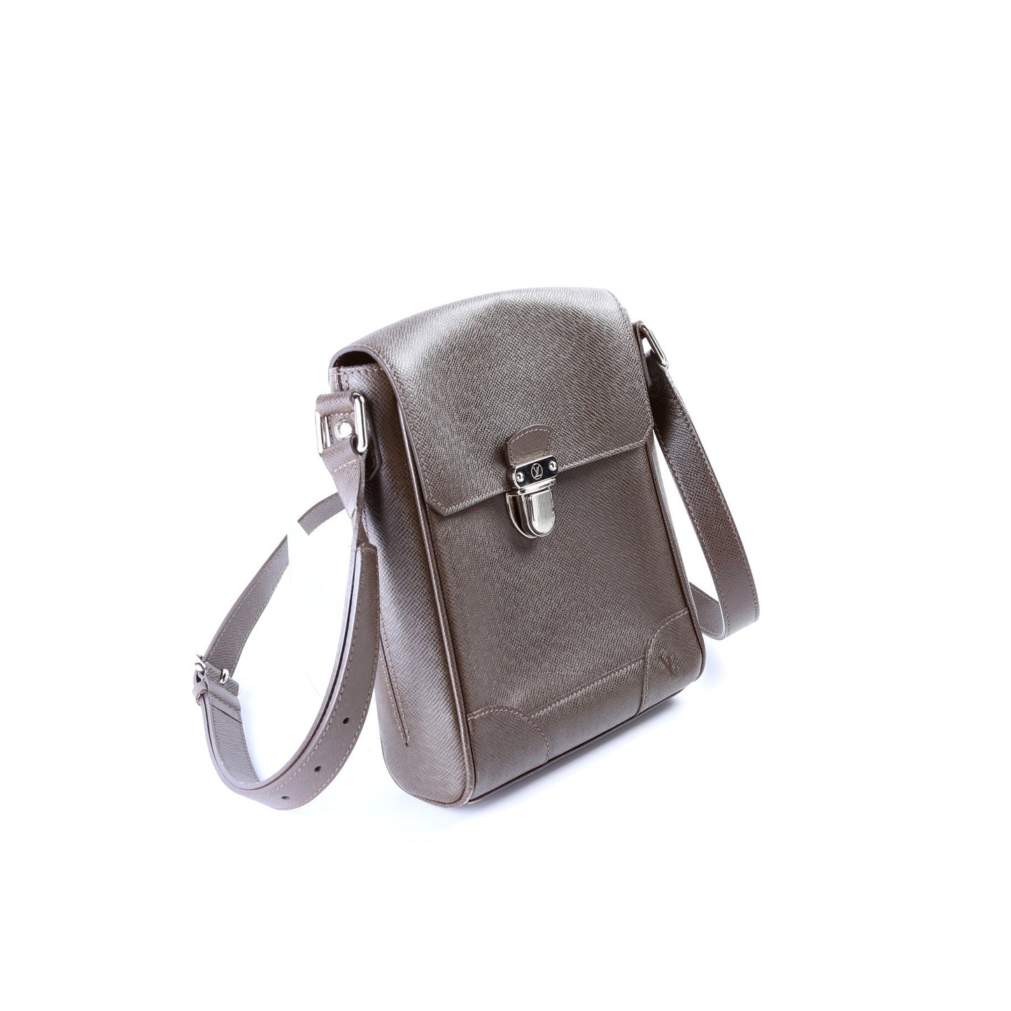 Louis Vuitton Luca Ardoise Taiga Messenger Crossbody Bag