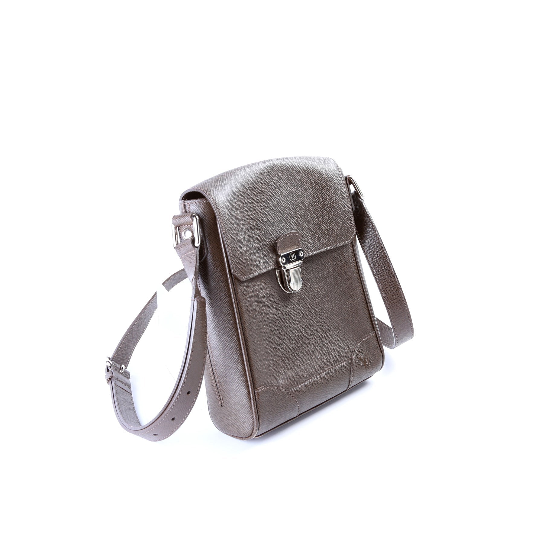 Louis Vuitton Luca Ardoise Taiga Messenger Crossbody Bag